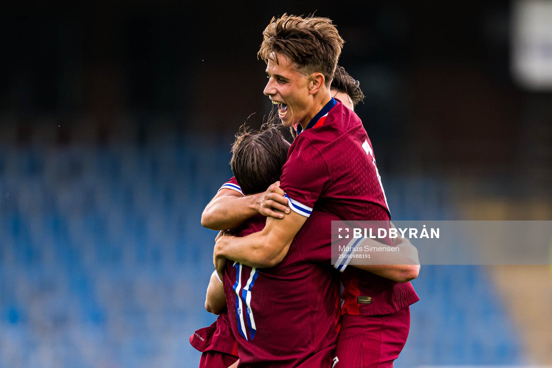 Niklas Ødegård of Norway celebrates