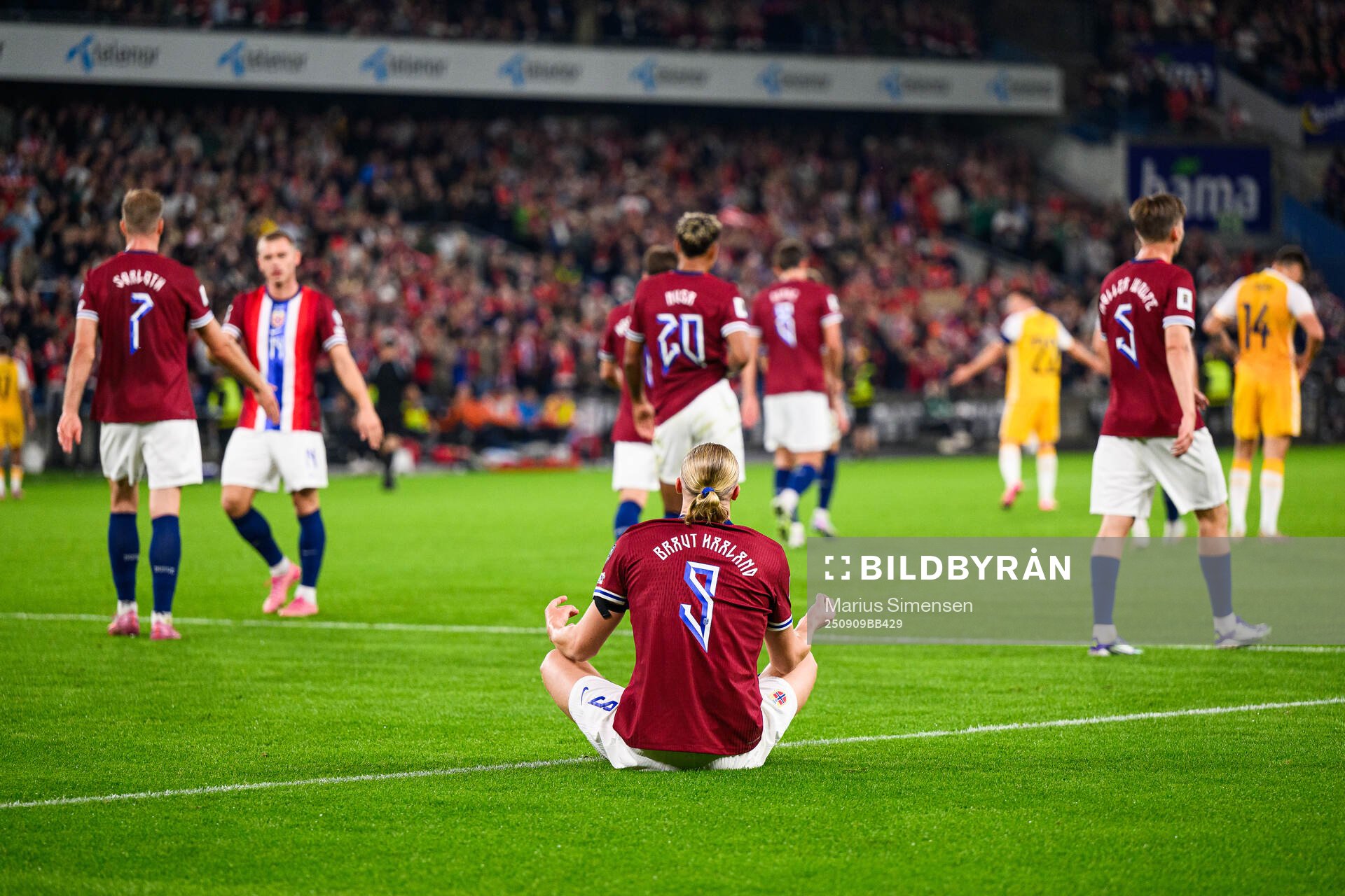 Erling Braut Haaland of Norway celebrates