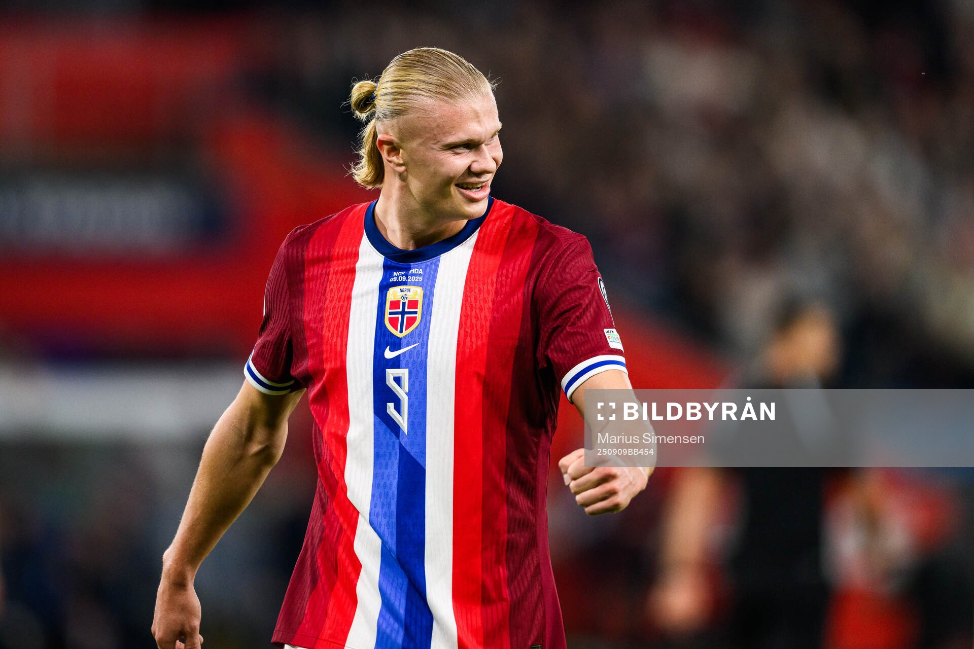 Erling Braut Haaland of Norway celebrates