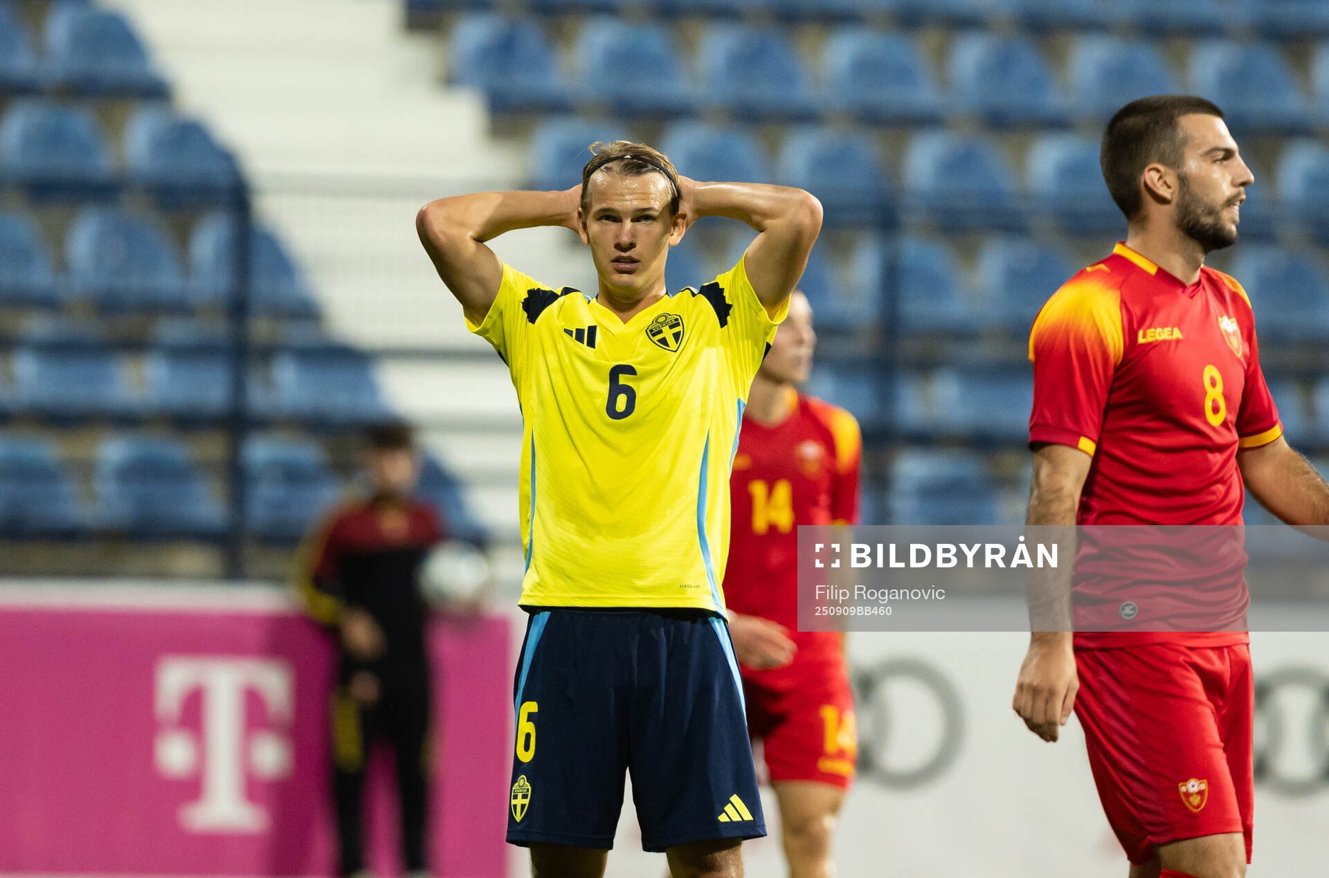 Markus Karlsson of Sweden looks dejected