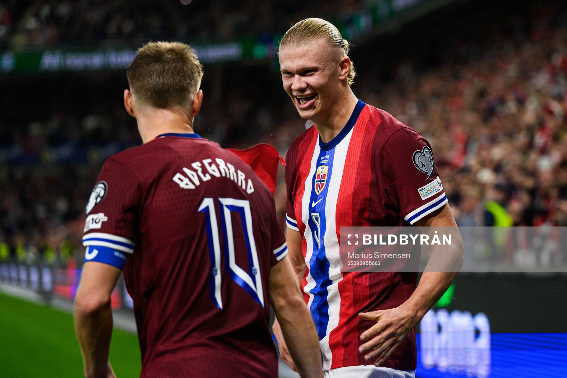 Erling Braut Haaland of Norway celebrates