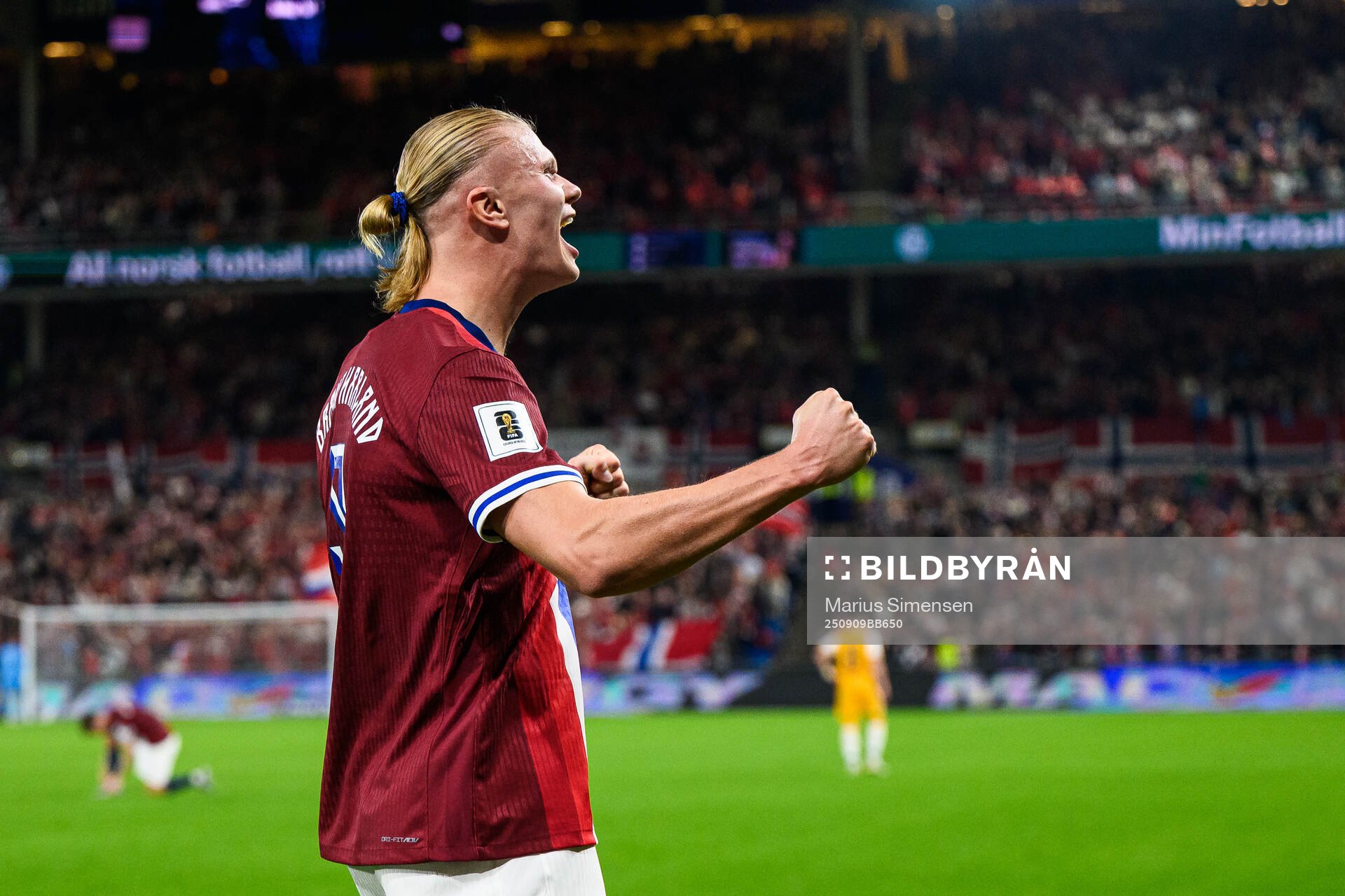 Erling Braut Haaland of Norway celebrates
