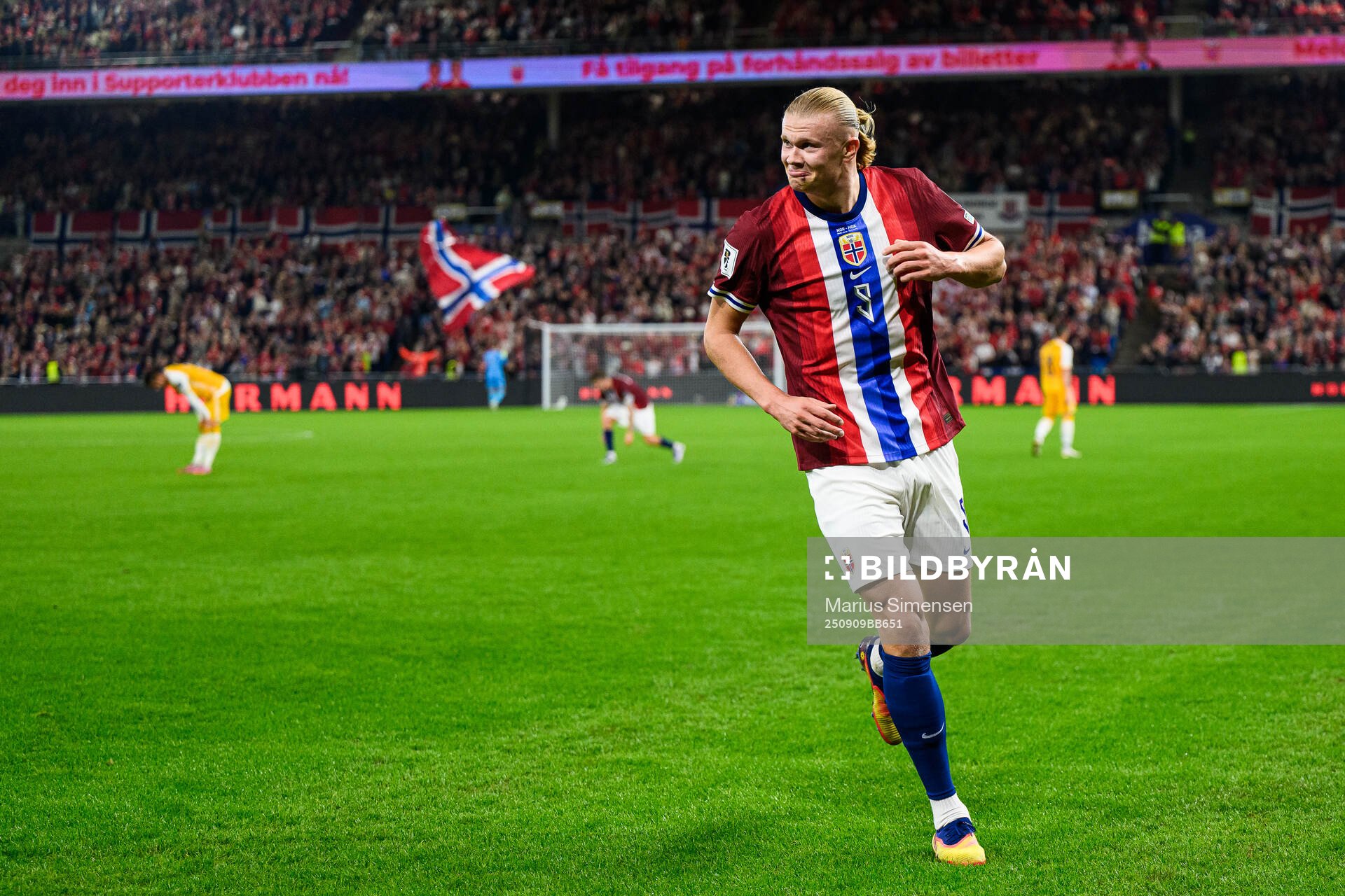 Erling Braut Haaland of Norway celebrates