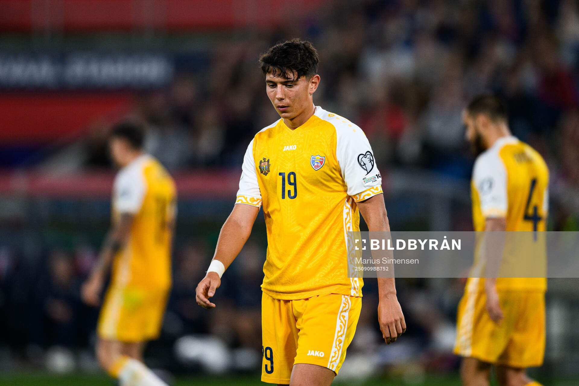 Daniel Dumbravanu of Moldova looks dejected