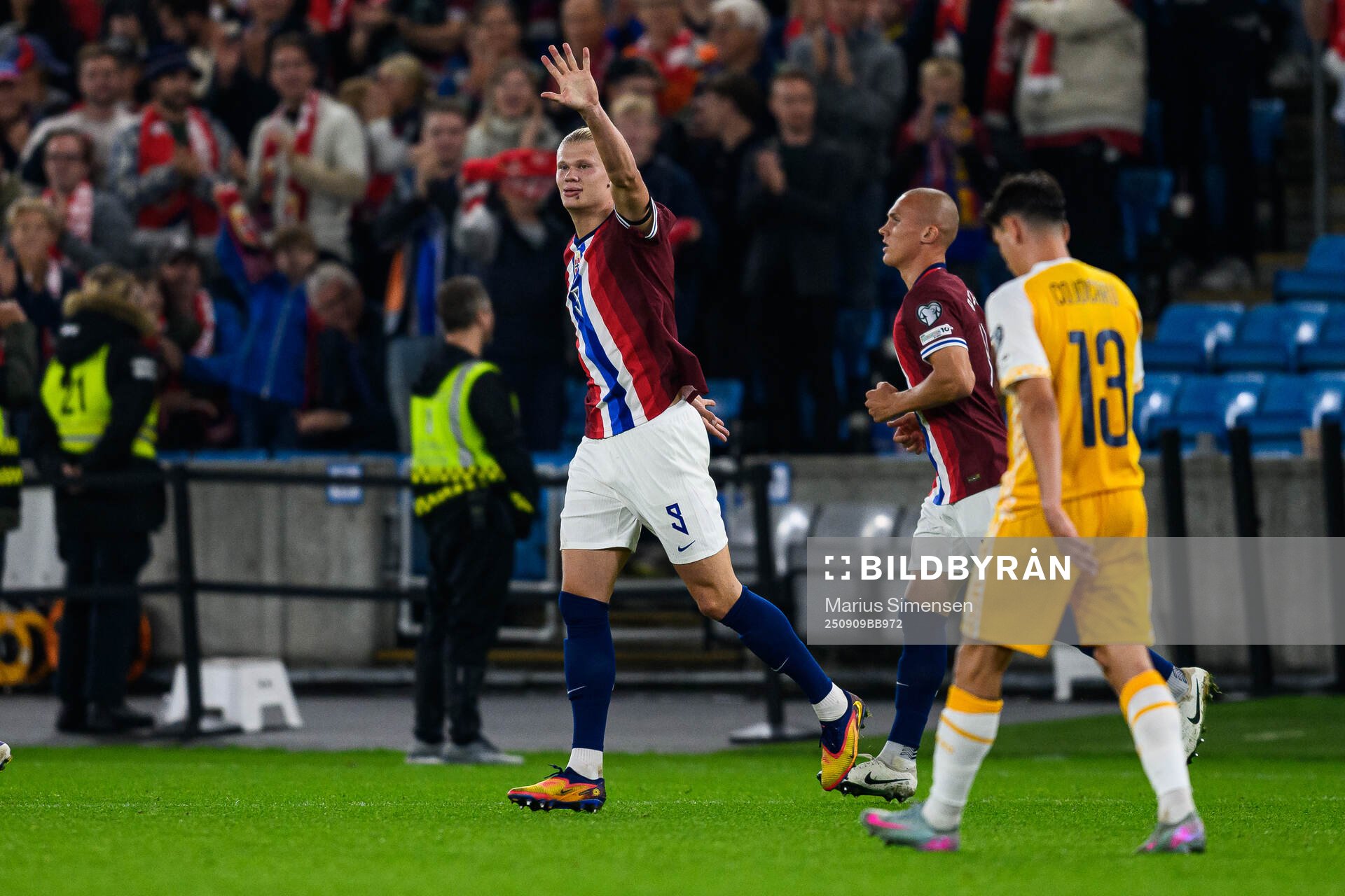 Erling Braut Haaland of Norway celebrates