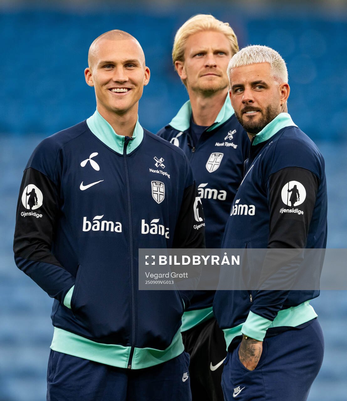 Leo Østigård, Morten Thorsby and Aron Bizet Dønnum of