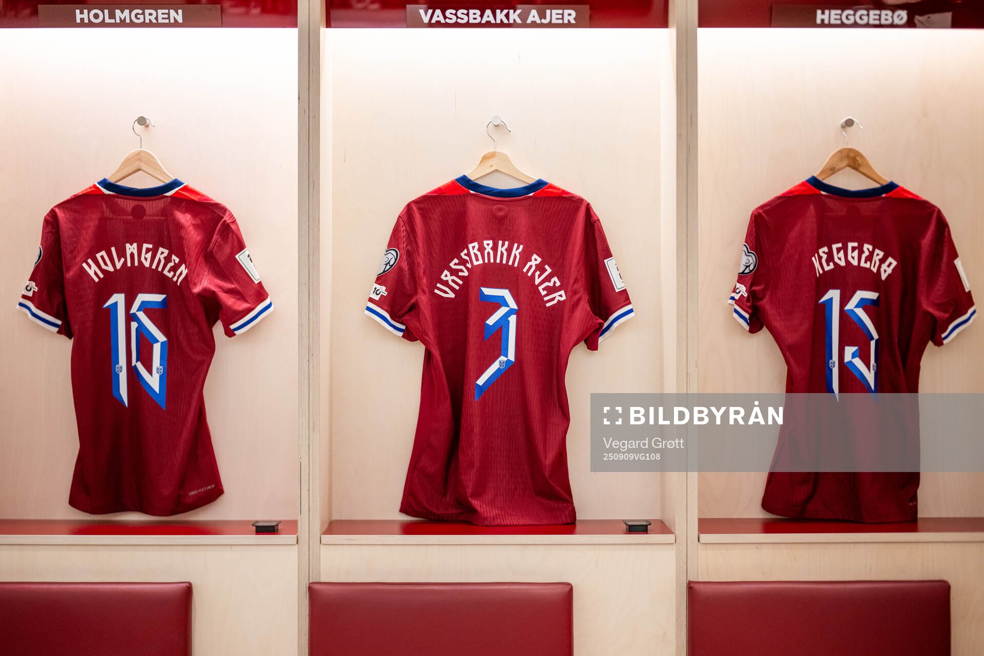 The kits of Marcus Holmgren Pedersen, Kristoffer Ajer and