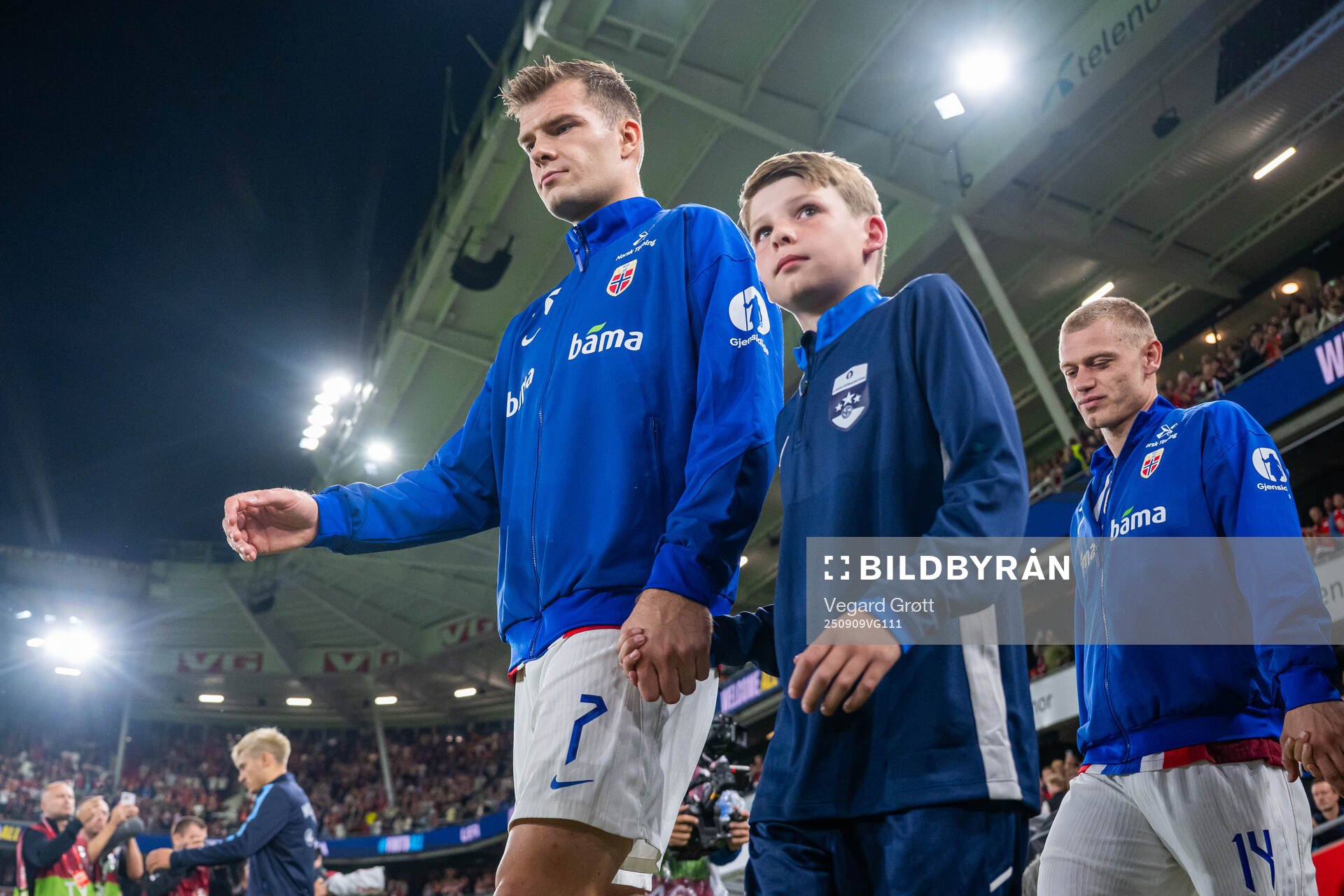 Alexander Sørloth of Norway enters the pitch