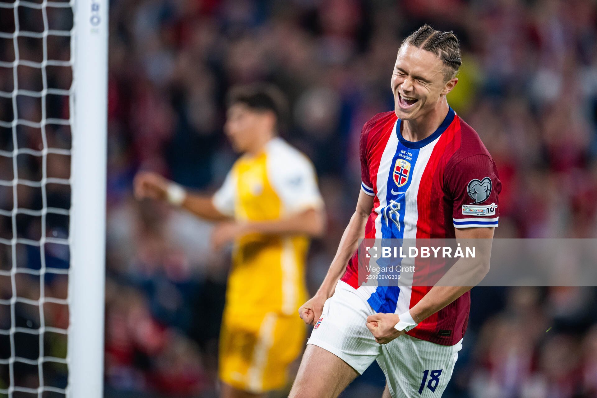 Thelo Aasgaard of Norway celebrates