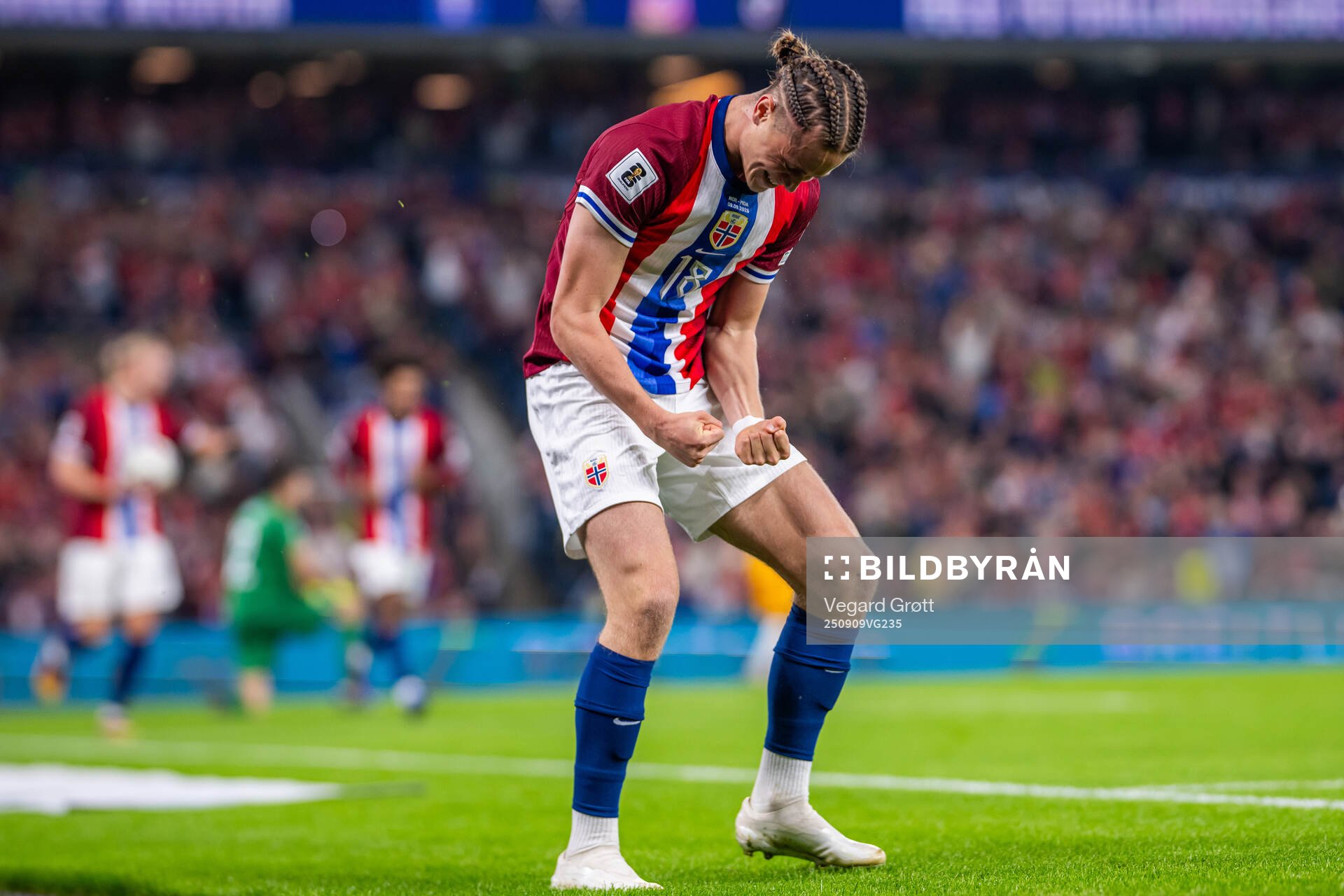 Thelo Aasgaard of Norway celebrates