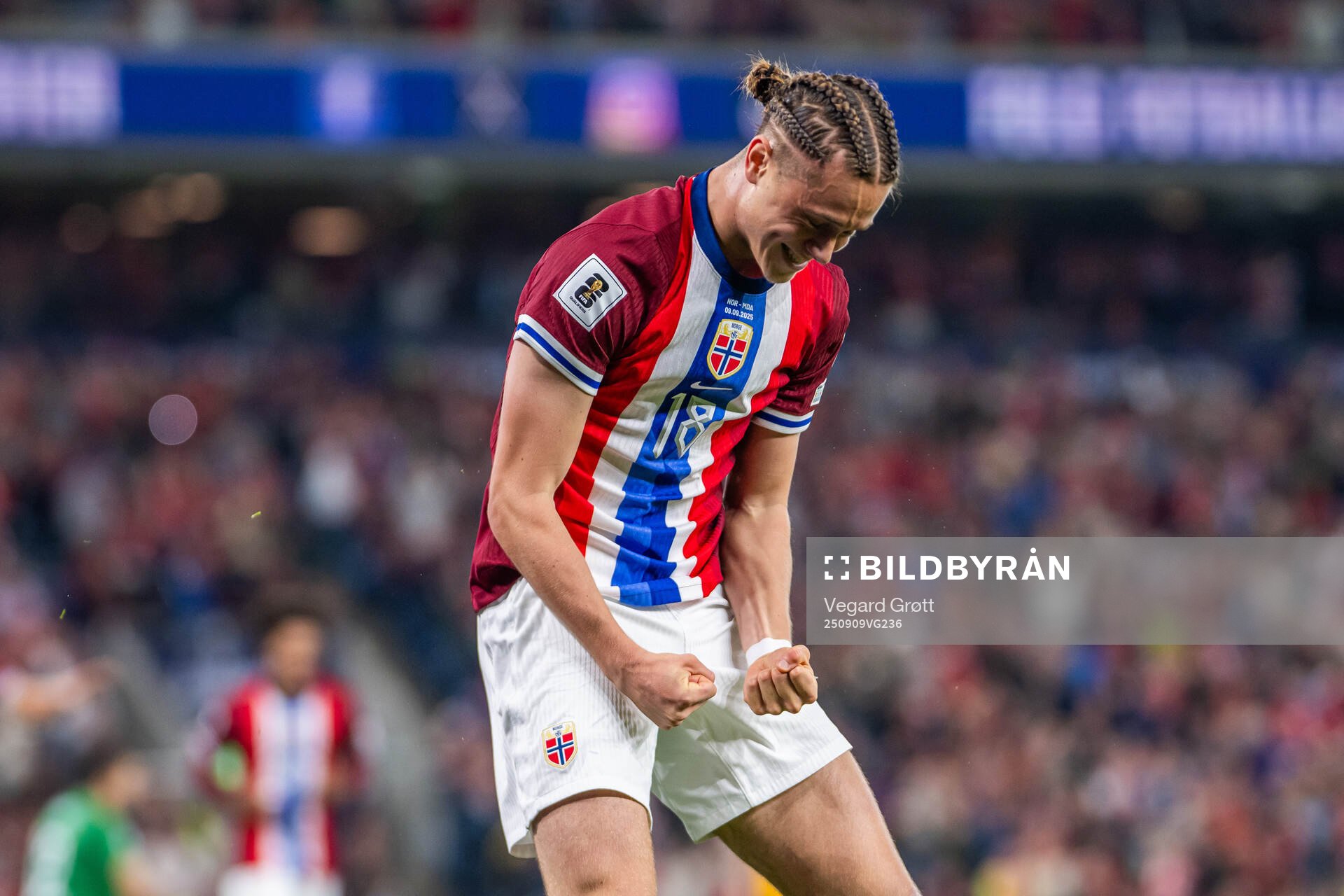 Thelo Aasgaard of Norway celebrates