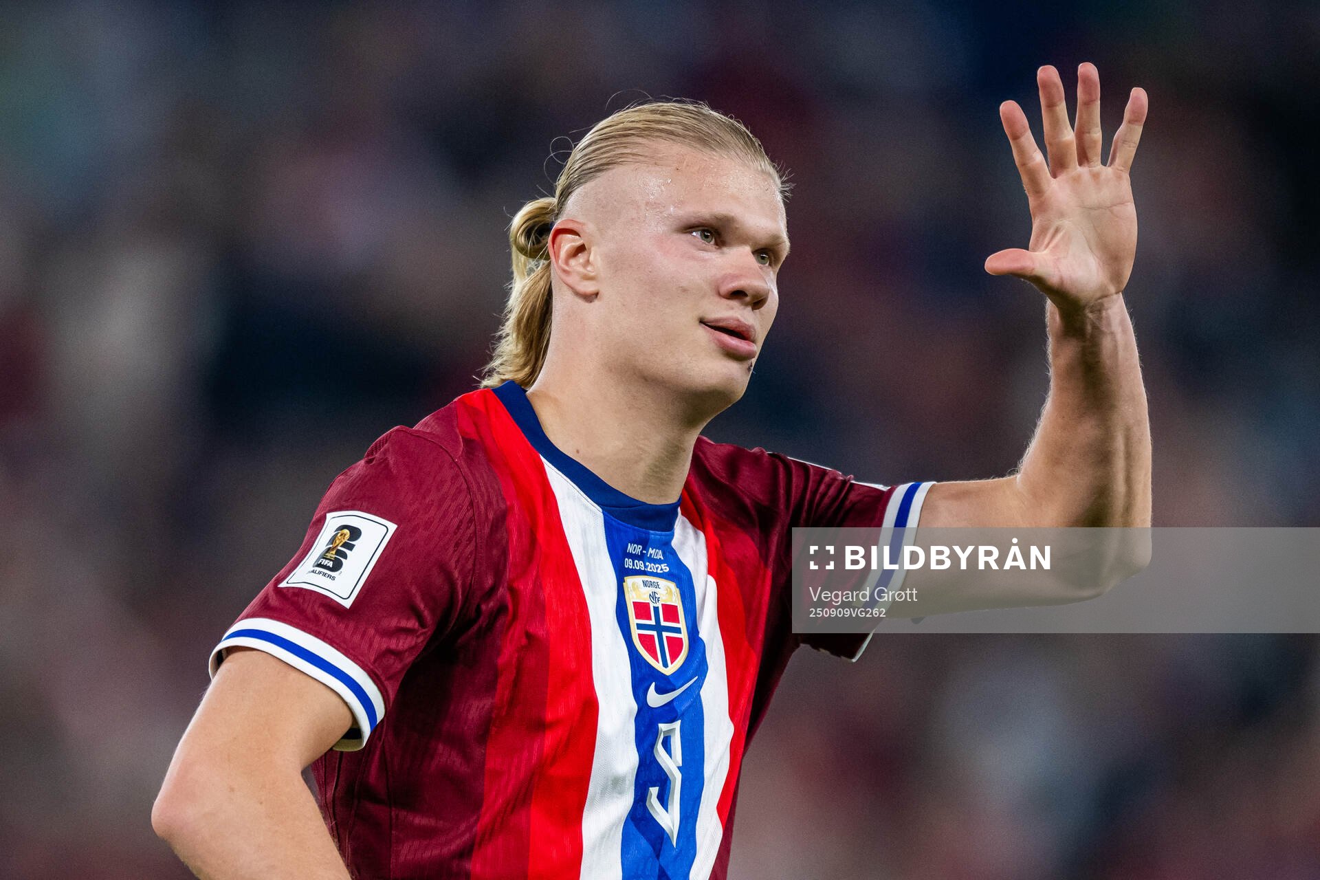 Erling Braut Haaland of Norway celebrates