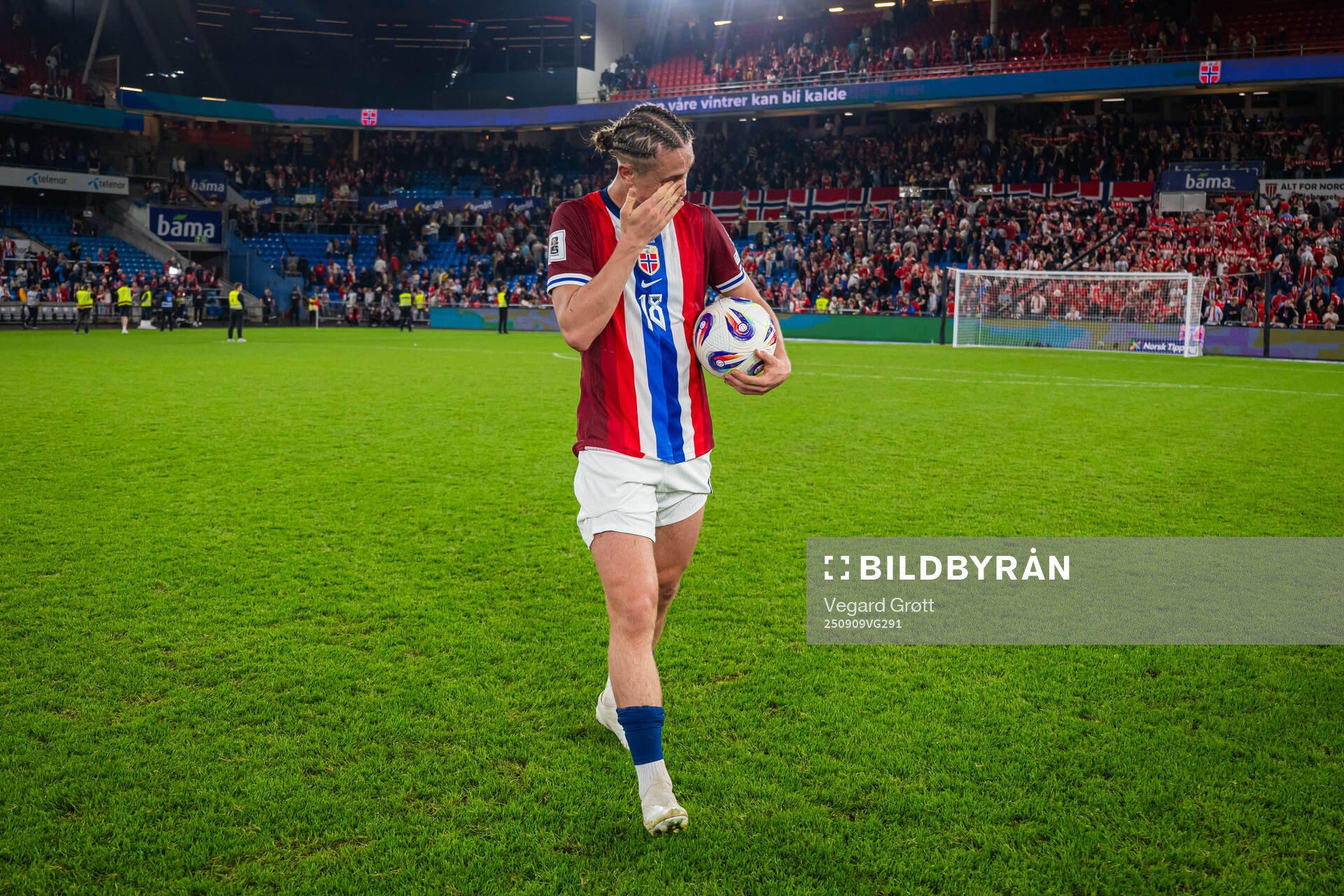 Thelo Aasgaard of Norway reacts