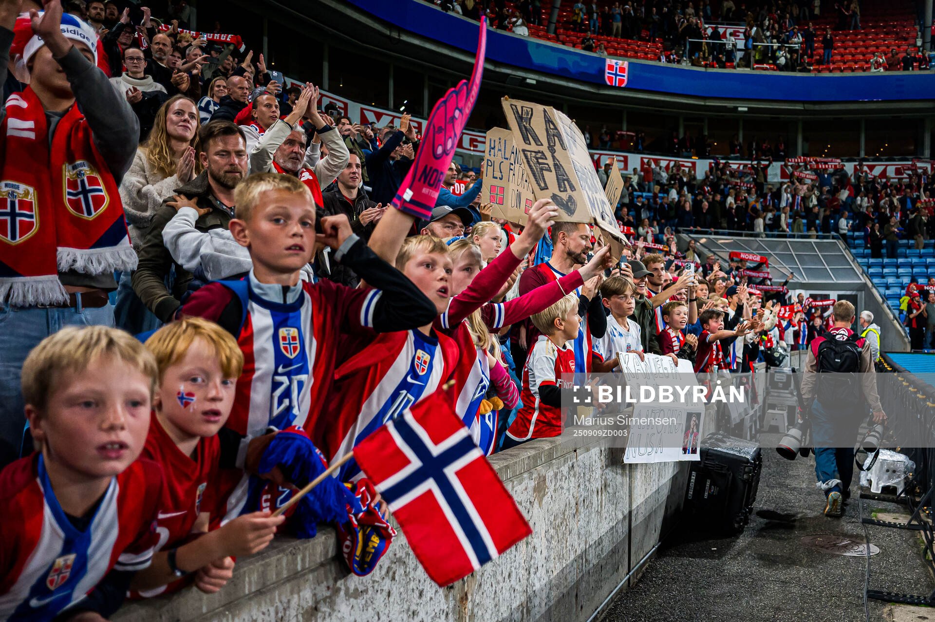 Spectators in the stands