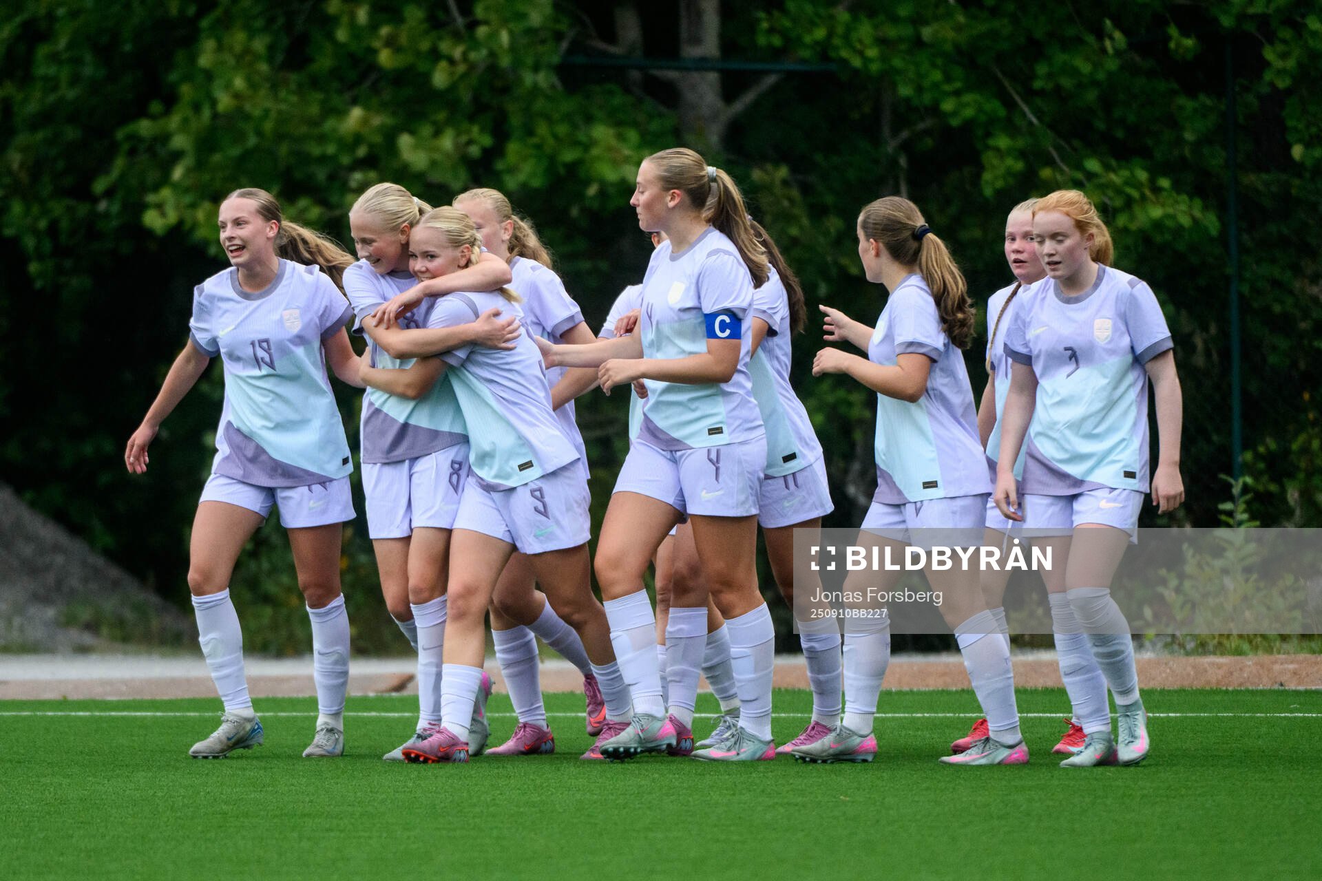 Norges spelare jublar