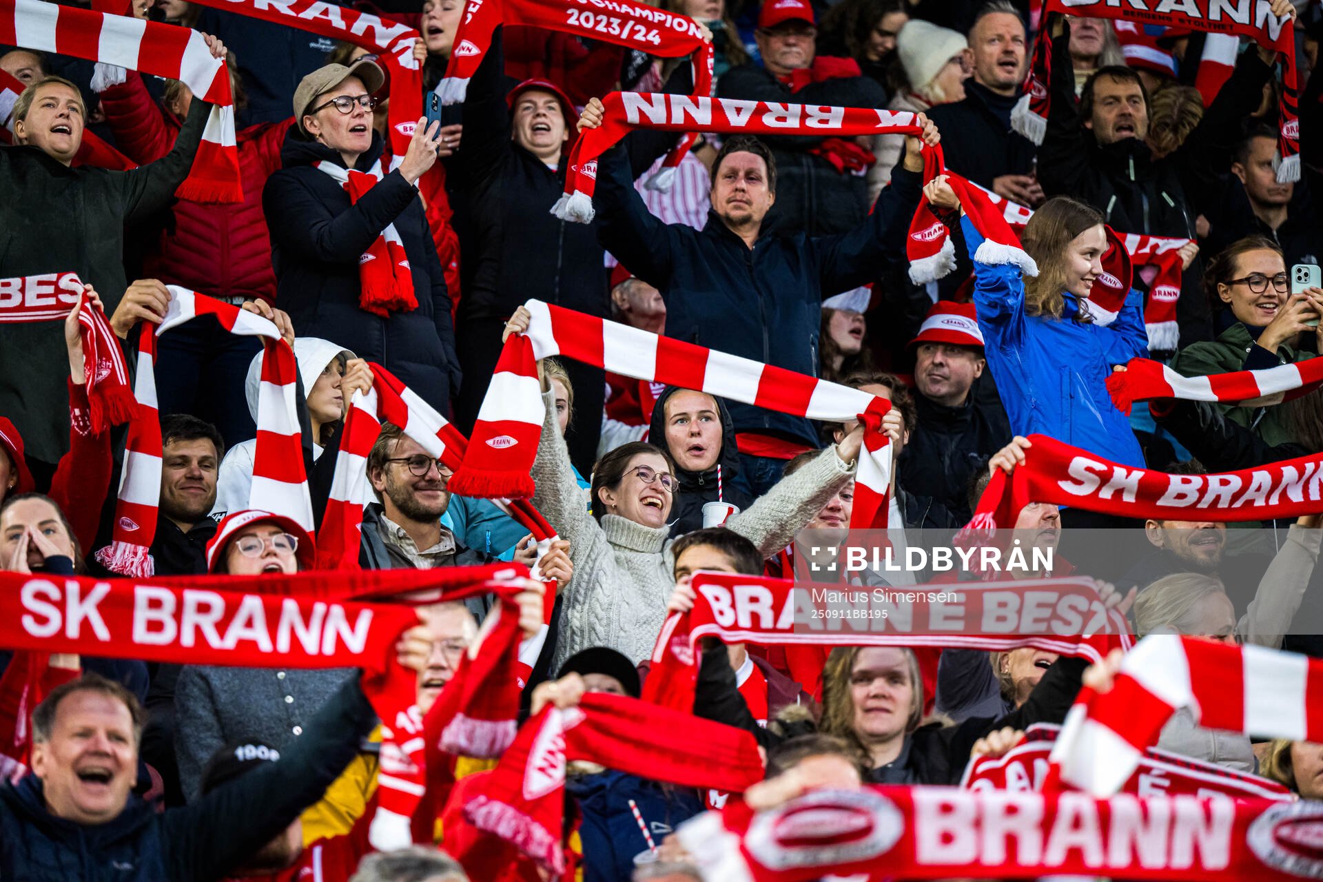 Spectators in the stands