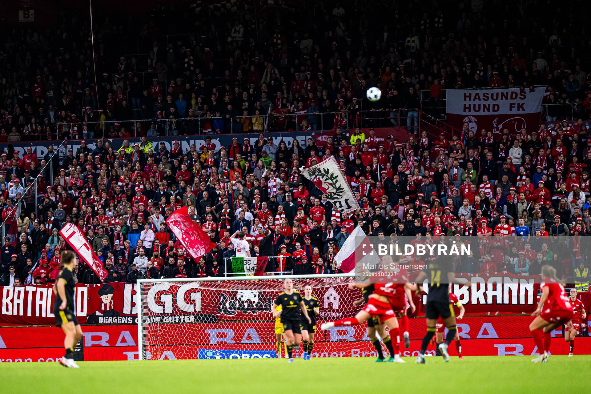 Spectators in the stands