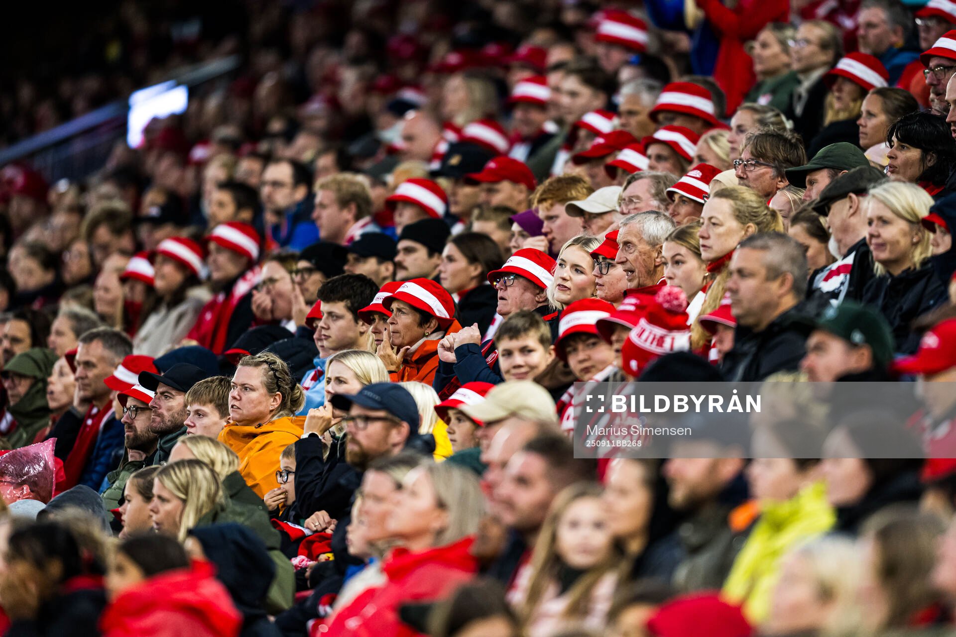 Spectators in the stands