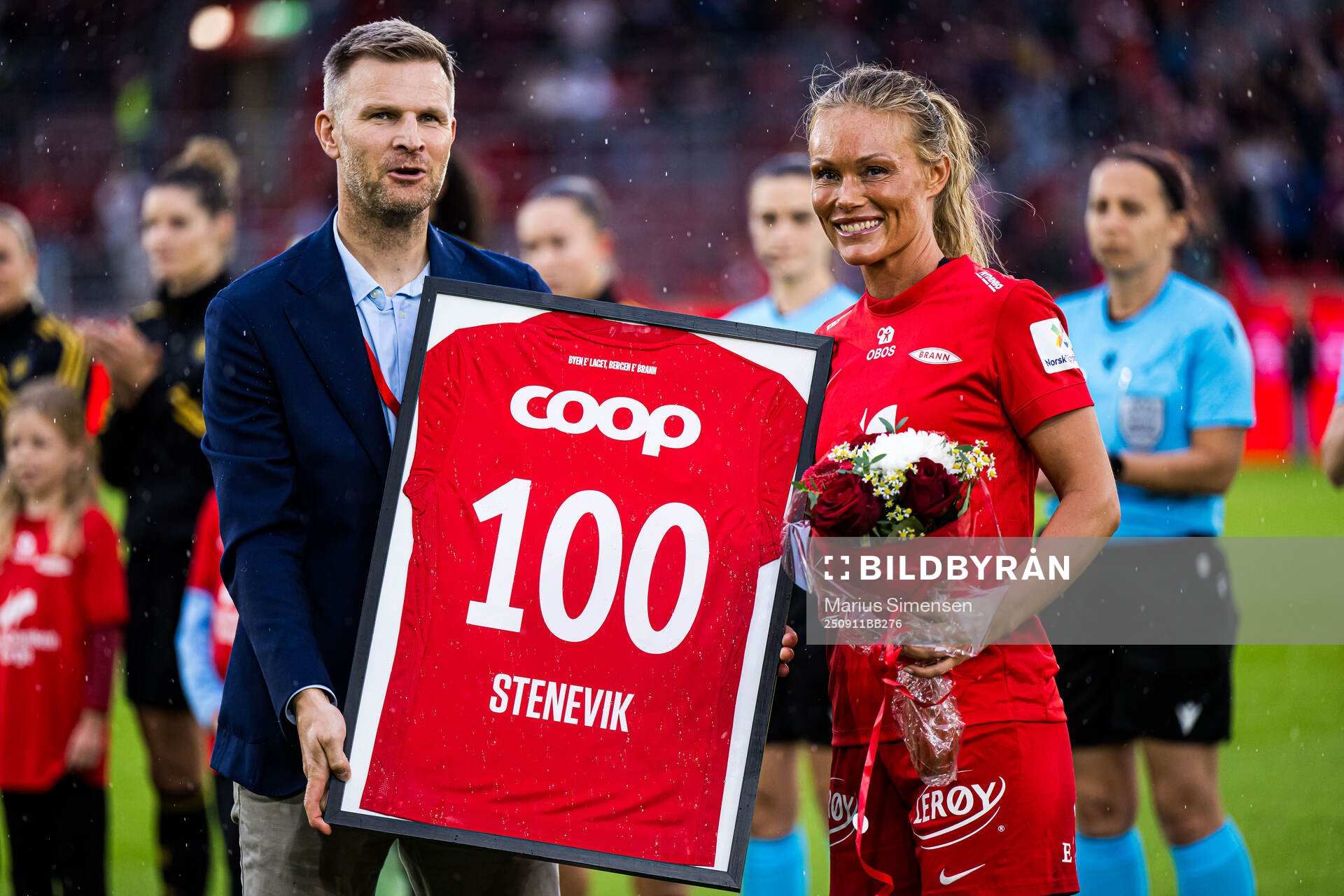 Christian Kalvenes, CEO of Brann,and Ingrid Stenevik of
