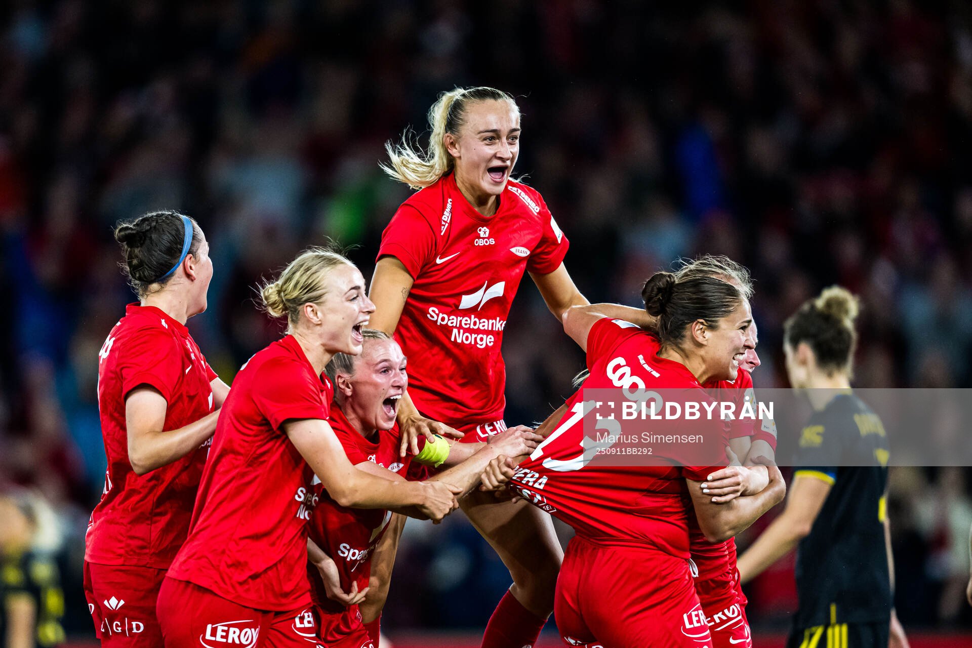 Ingrid Stenevik of Brann celebrates