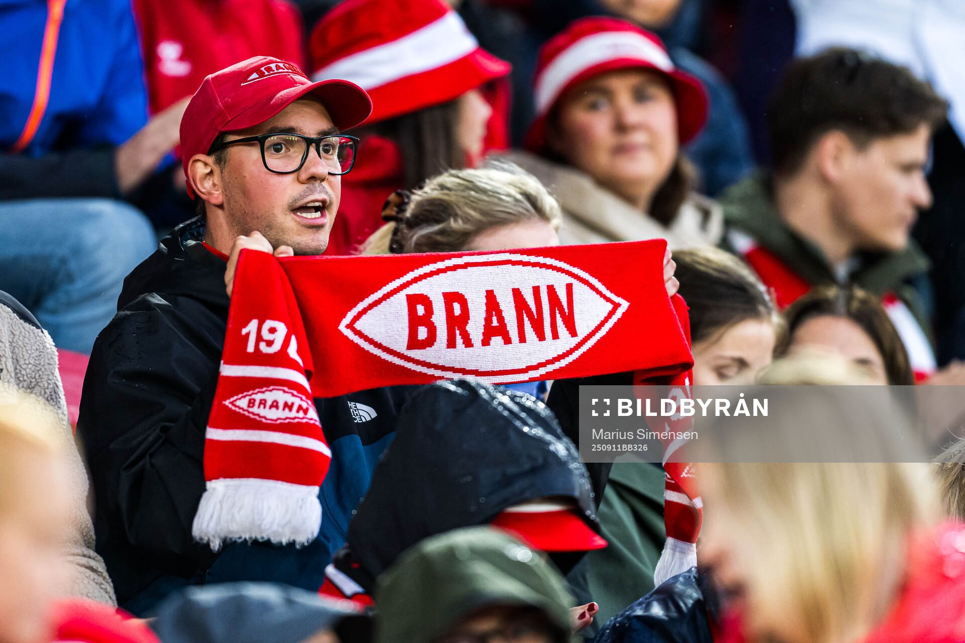 Spectators in the stands