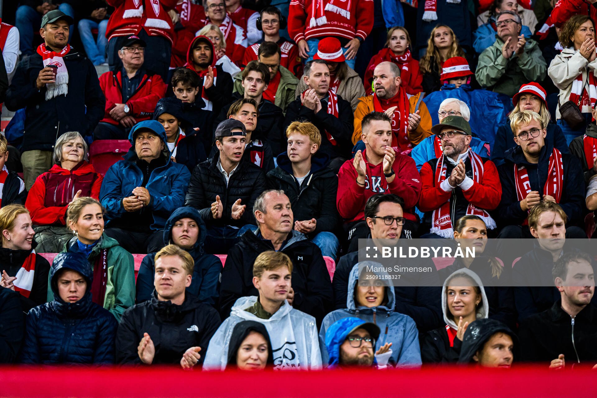 Spectators in the stands
