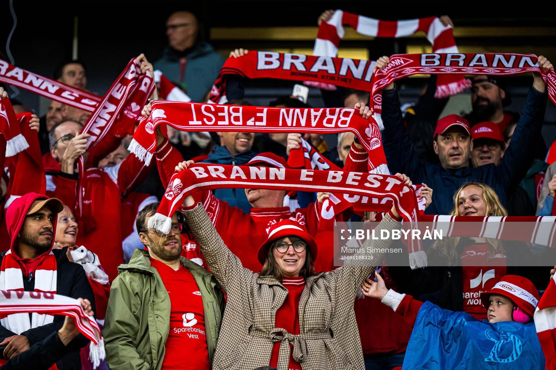 Spectators in the stands