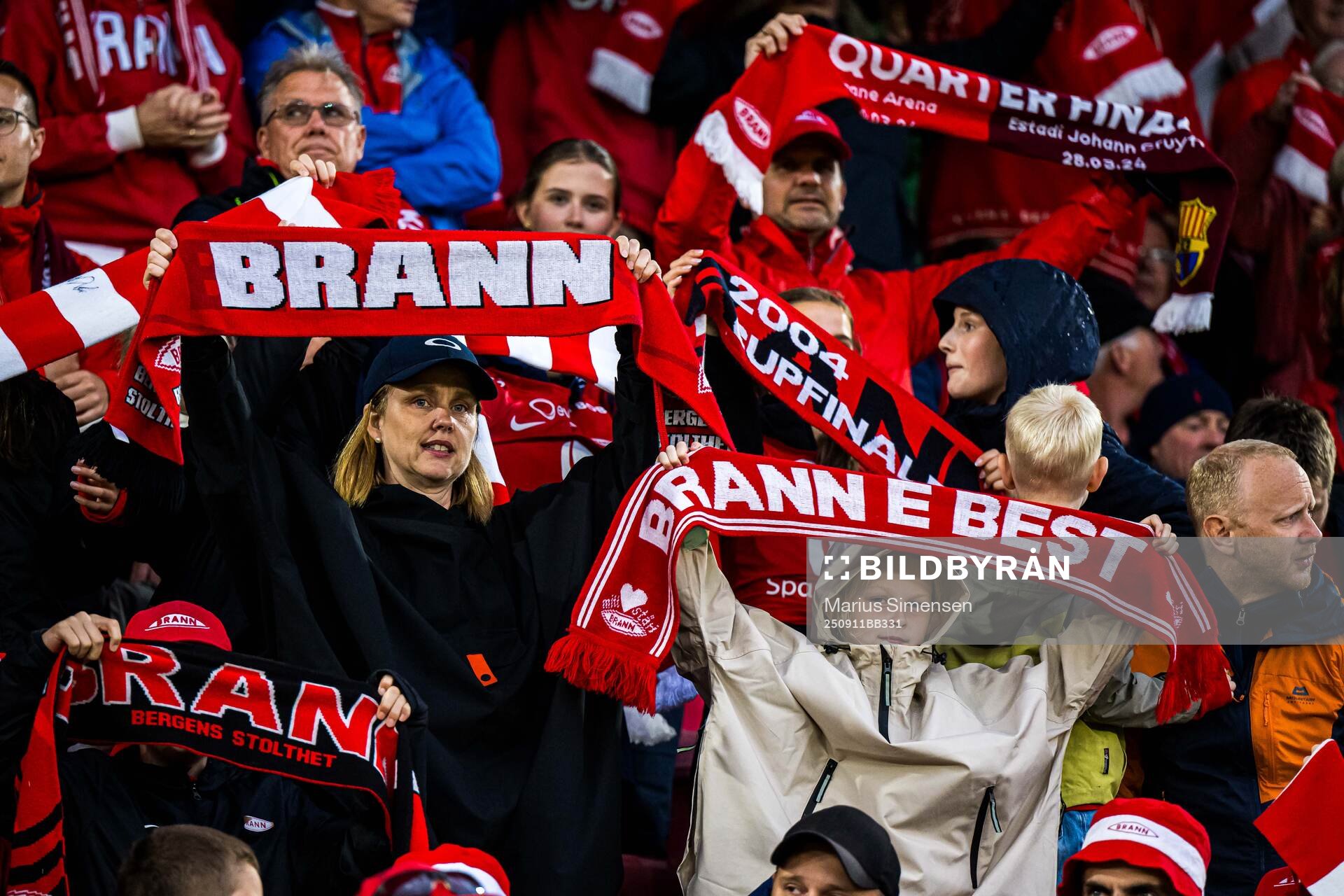 Spectators in the stands