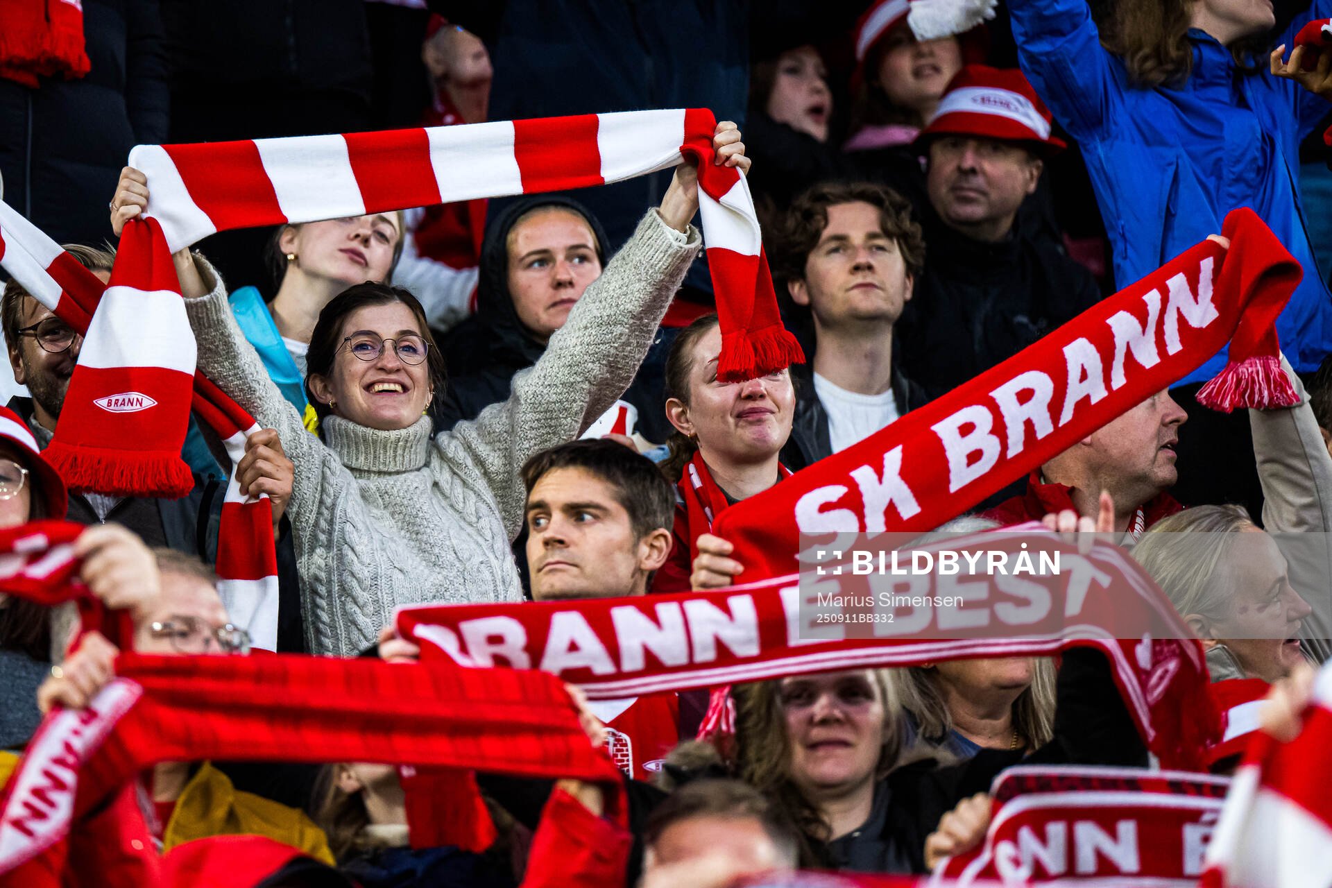 Spectators in the stands