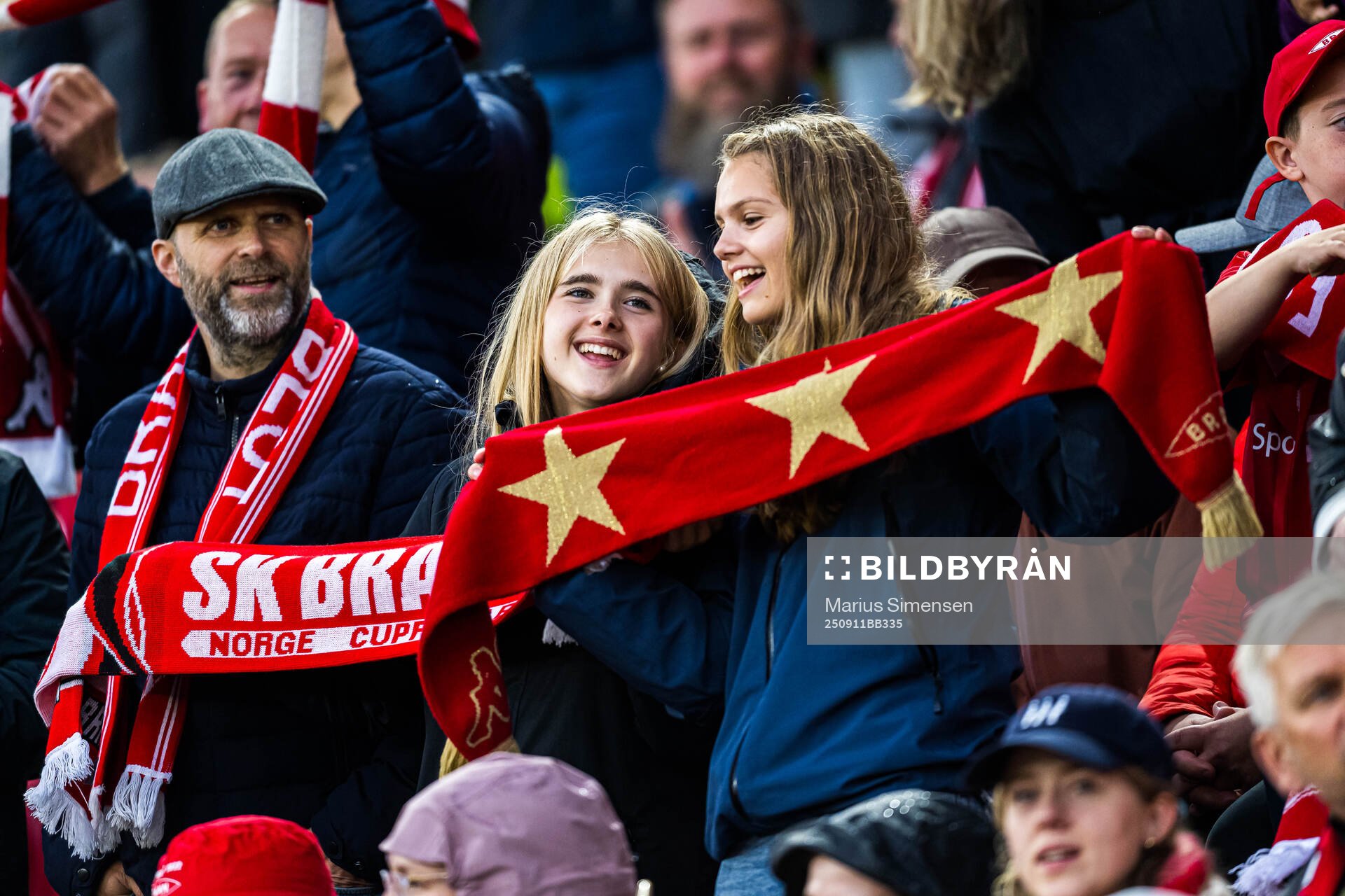 Spectators in the stands
