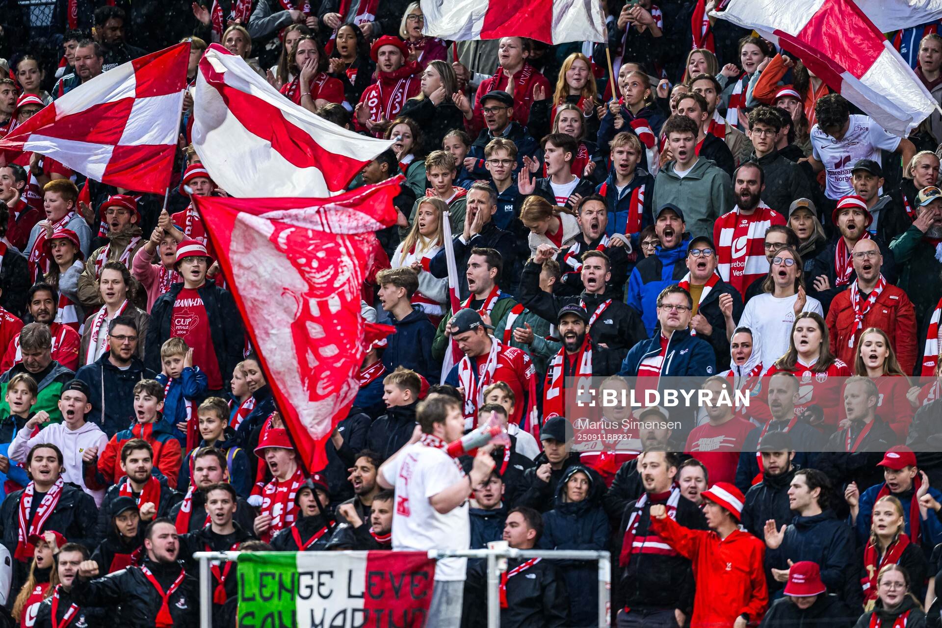 Spectators in the stands