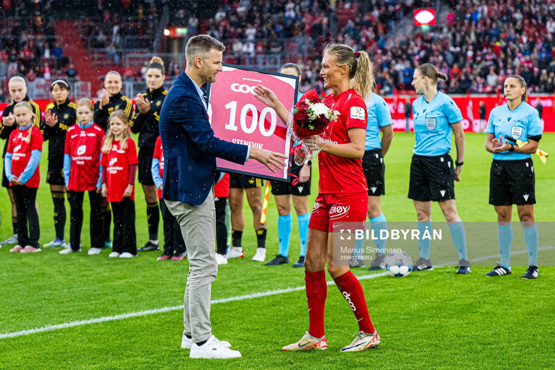 Christian Kalvenes, CEO of Brann, and Ingrid Stenevik of