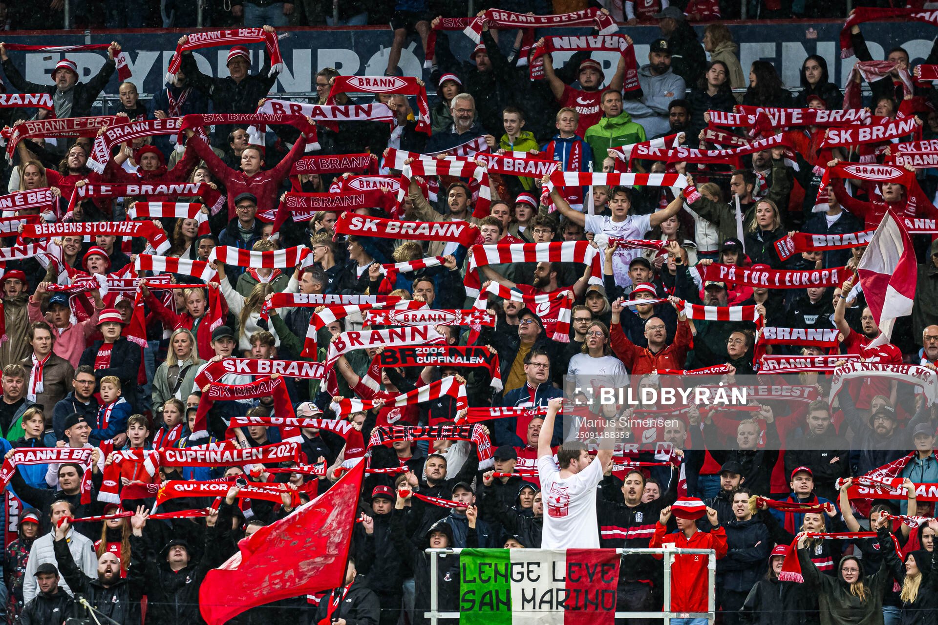 Spectators in the stands