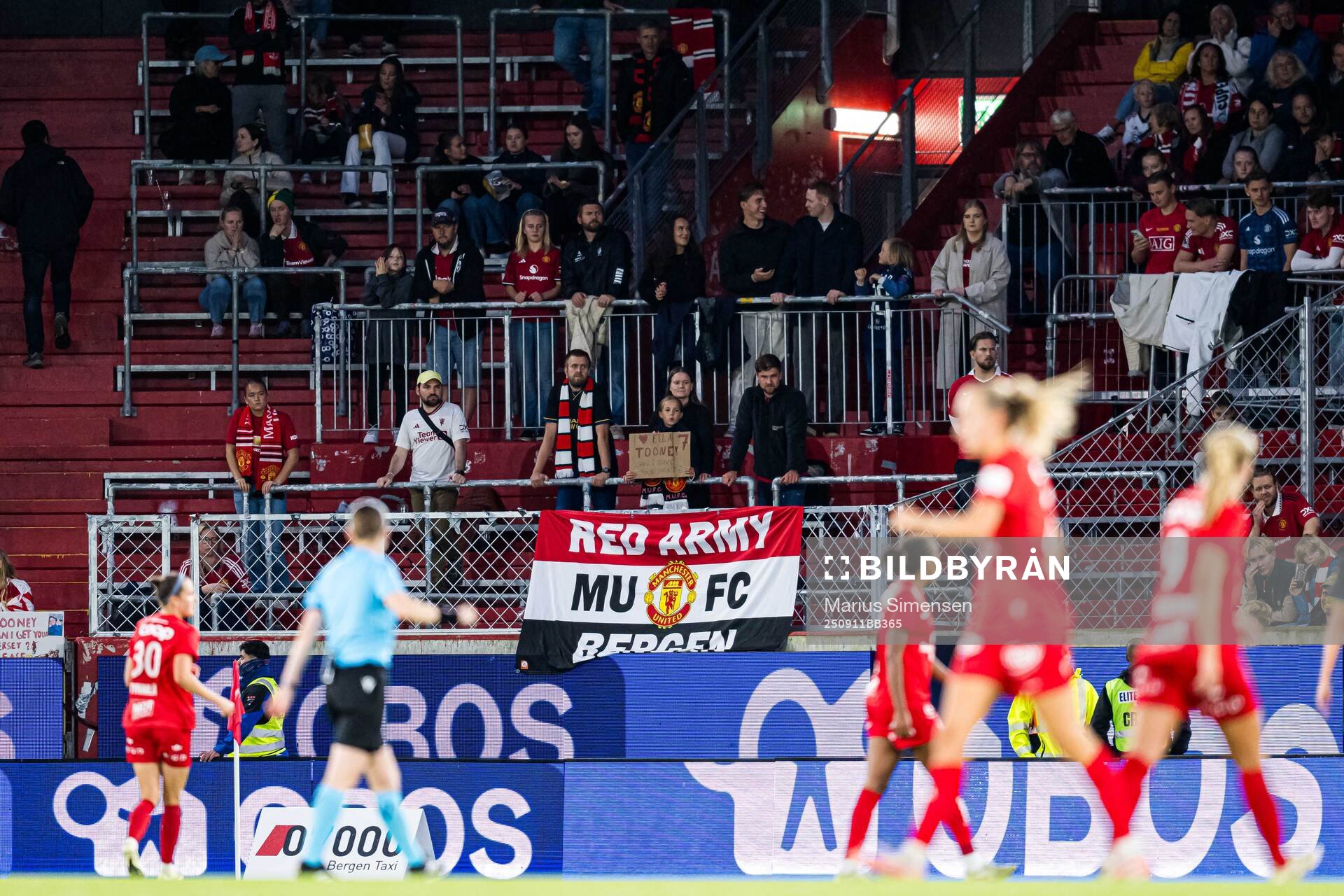 Spectators in the stands