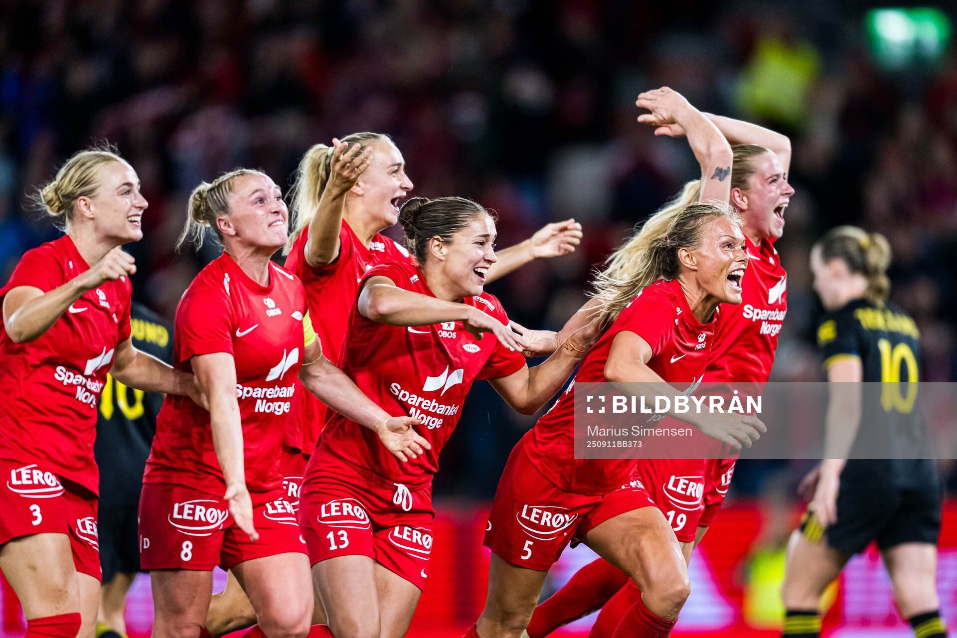 Ingrid Stenevik of Brann celebrates