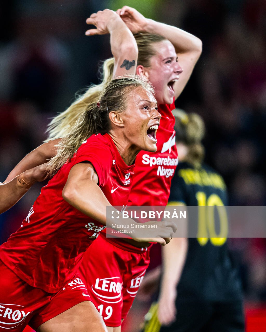 Ingrid Stenevik of Brann celebrates