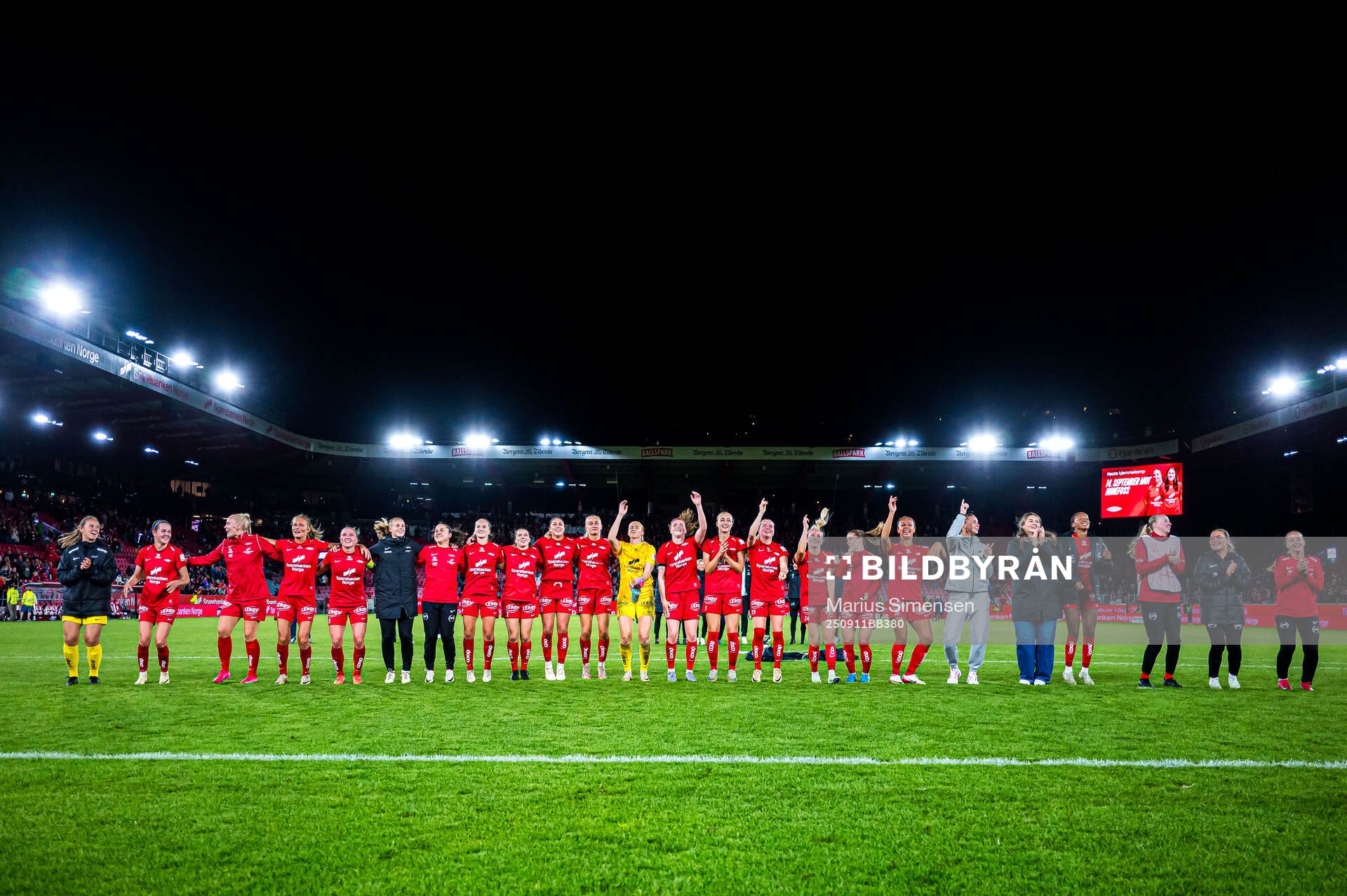 Players of Brann celebrates
