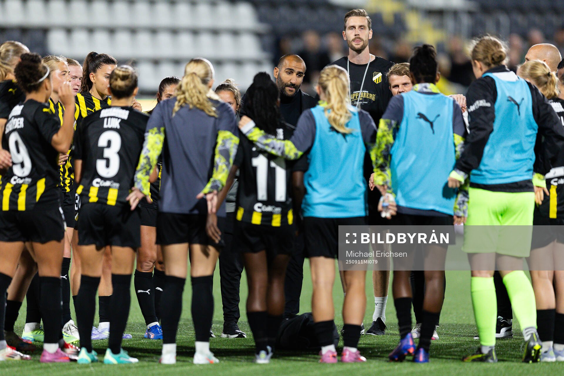 Players and staff of Häcken gathered