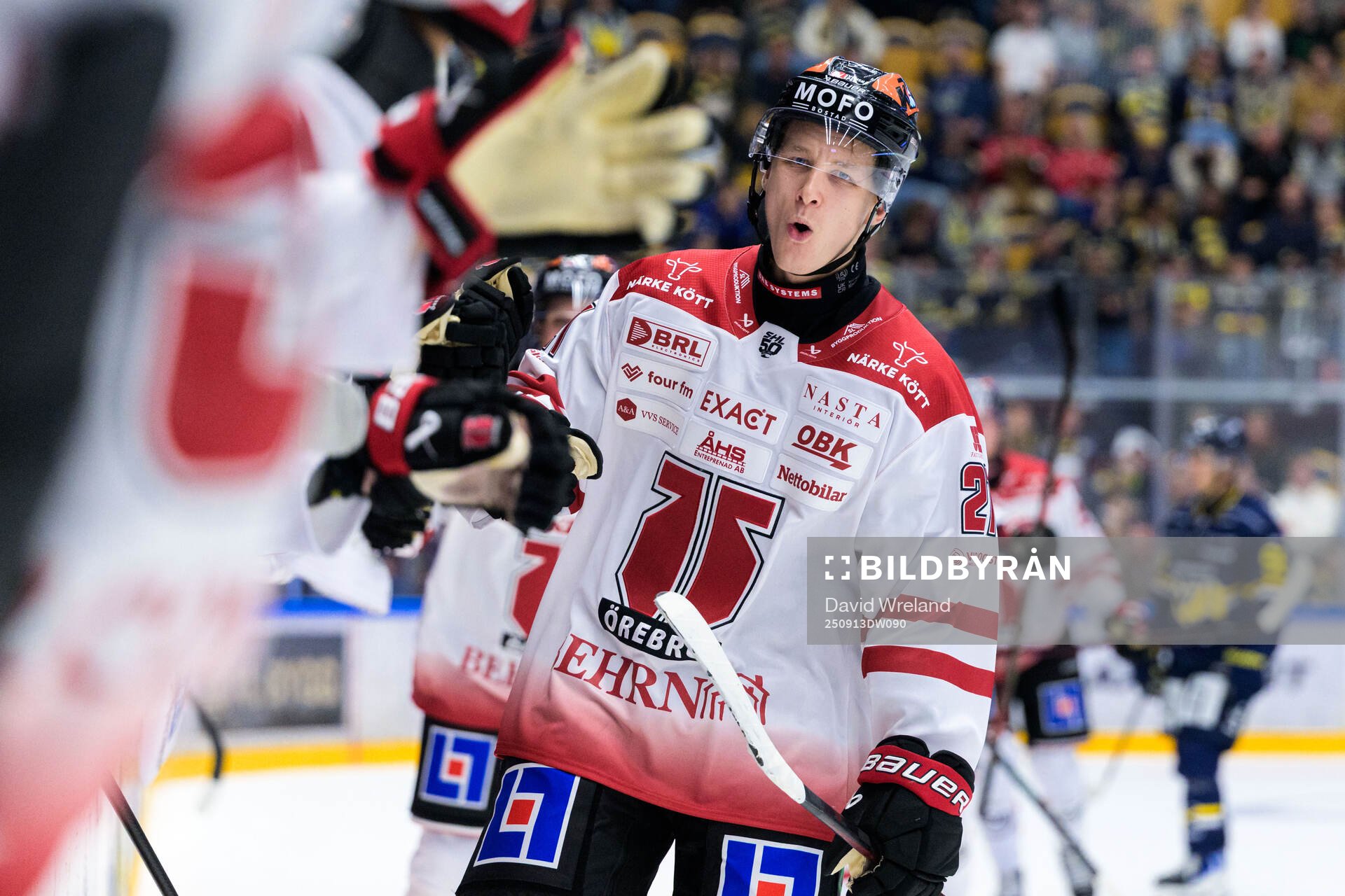 Örebros Patrik Puistola jublar