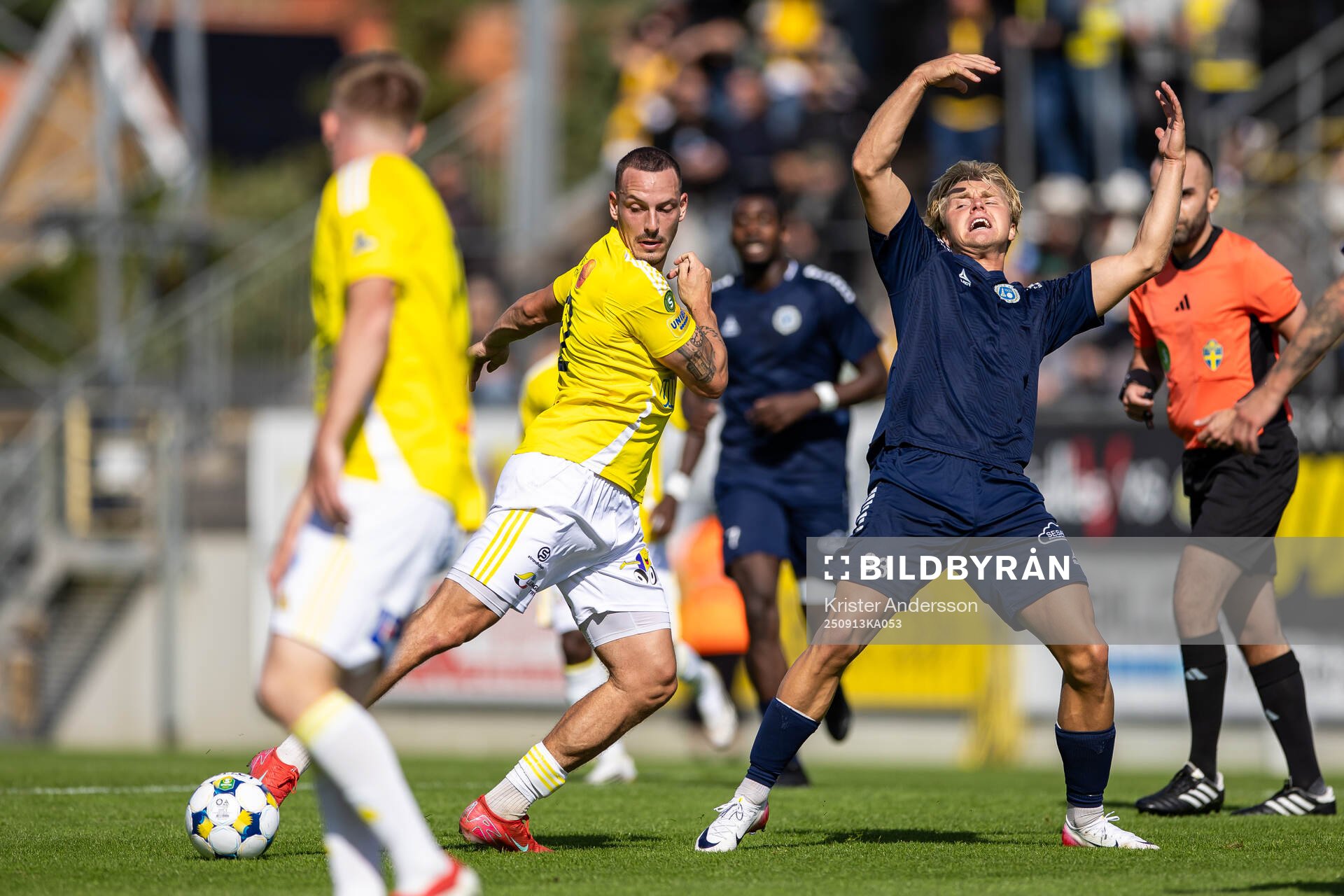 Falkenbergs Viktor Ekblom och Utsiktens Sebastian Lagerlund