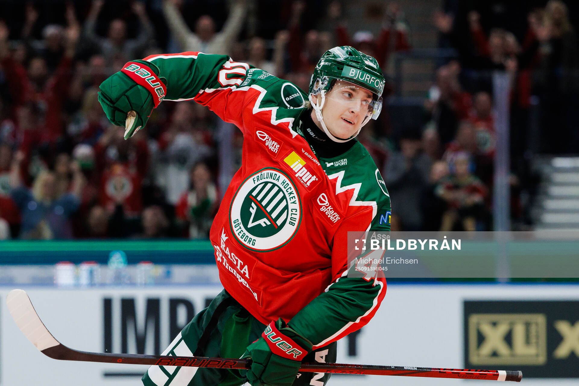 Frölundas Jacob Peterson jublar