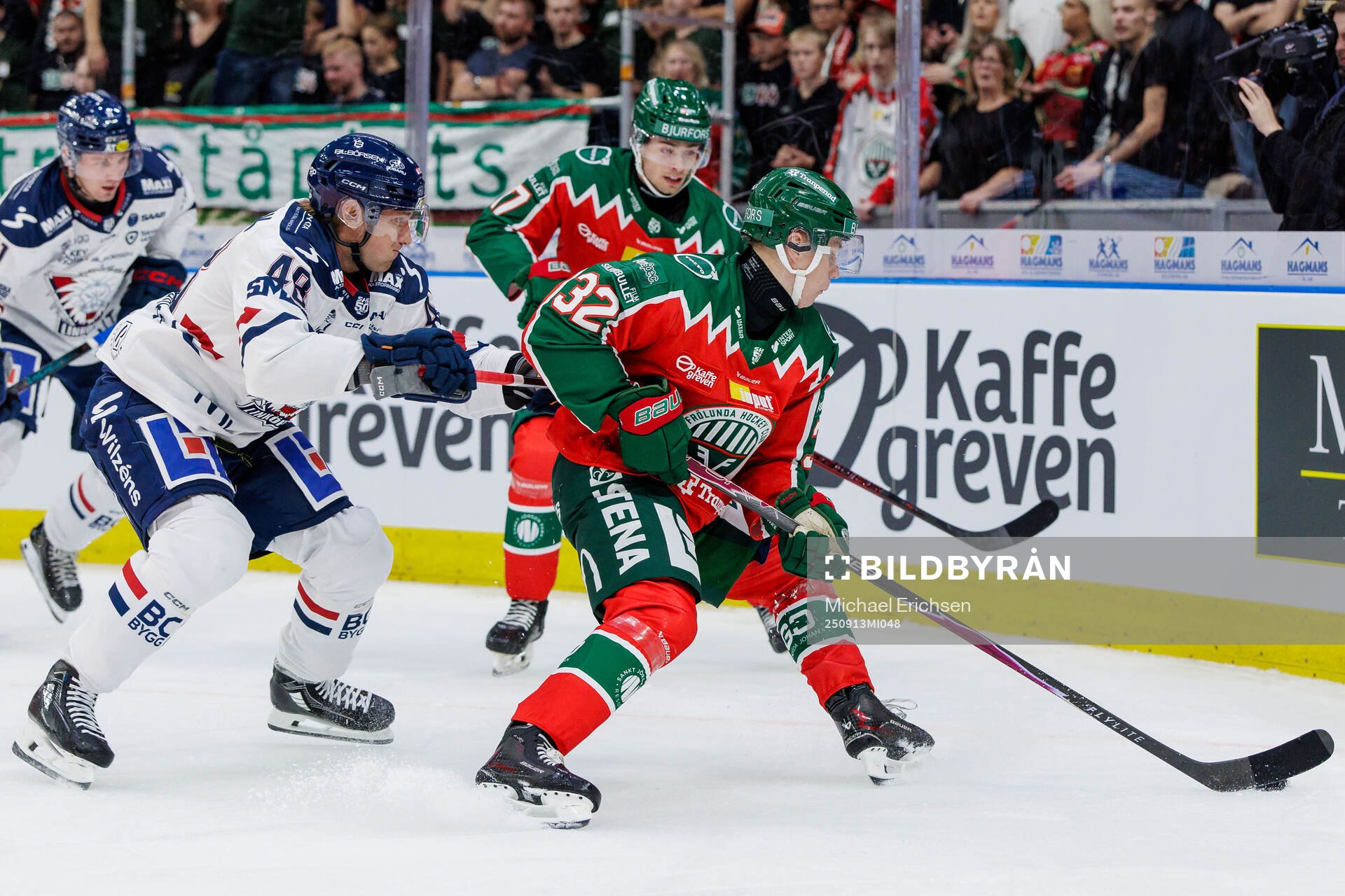 Linköpings Mikko Kokkonen och Frölundas Noah Hasa