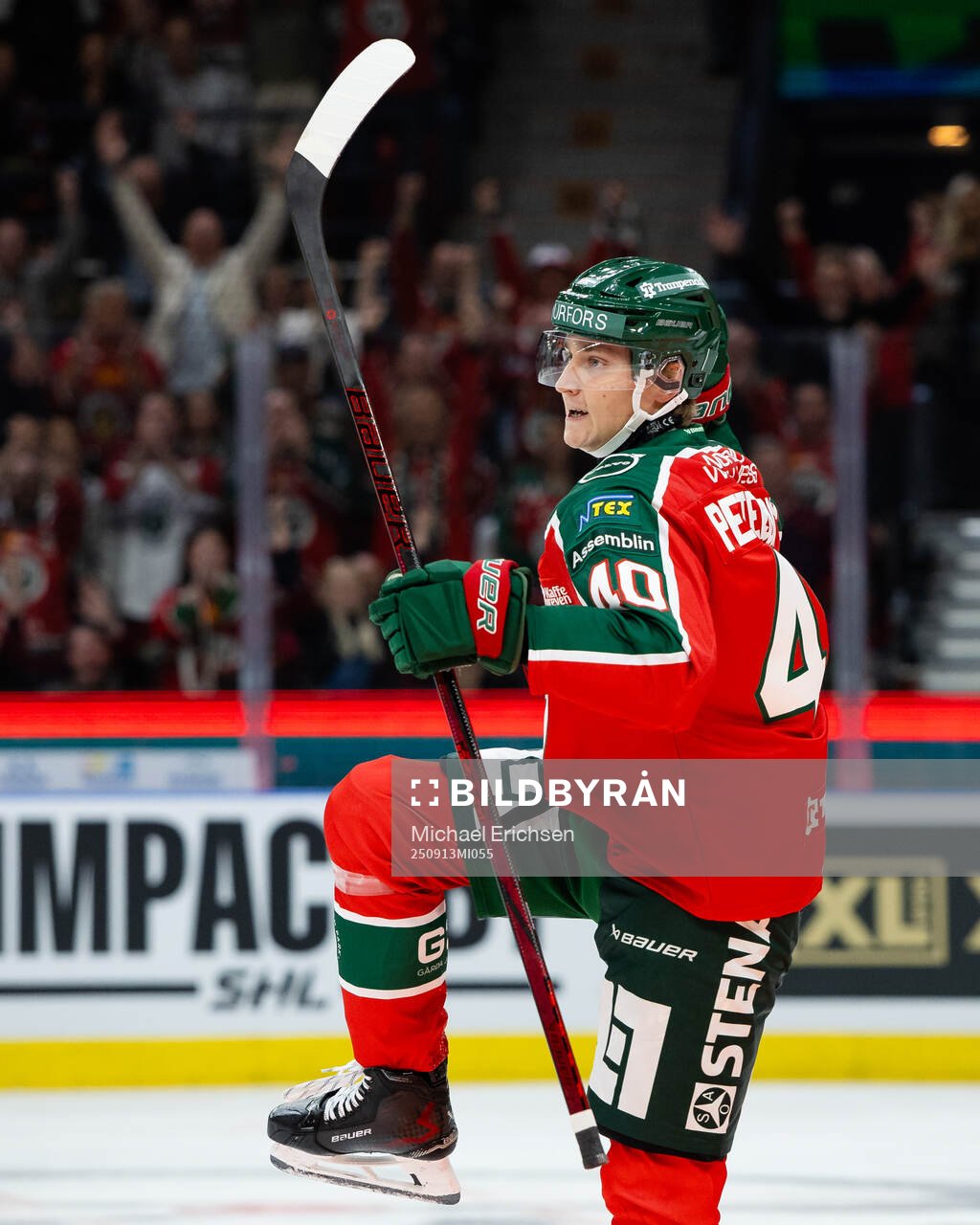 Frölundas Jacob Peterson jublar