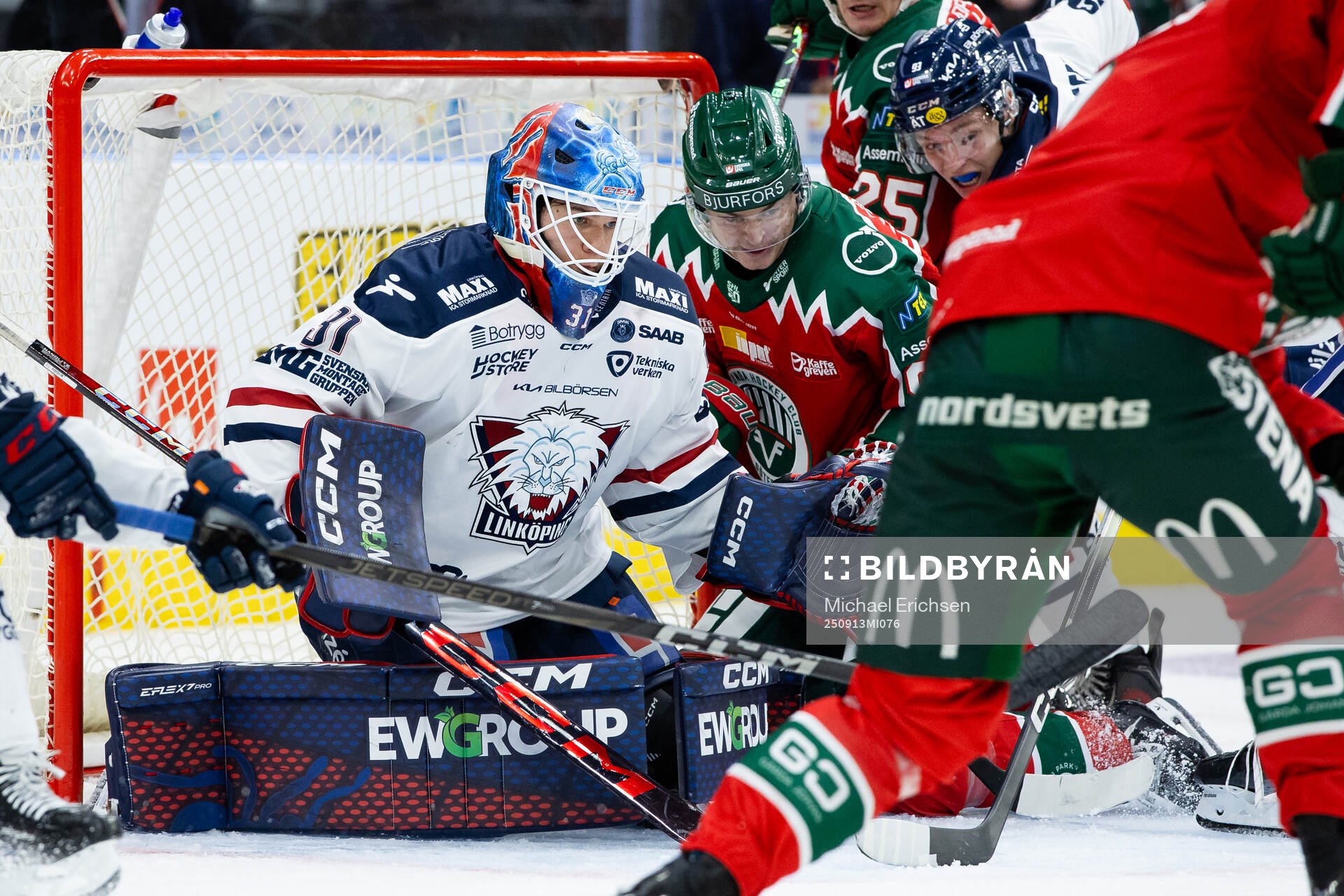 Linköpings målvakt Jesper Myrenberg och Frölundas Filip