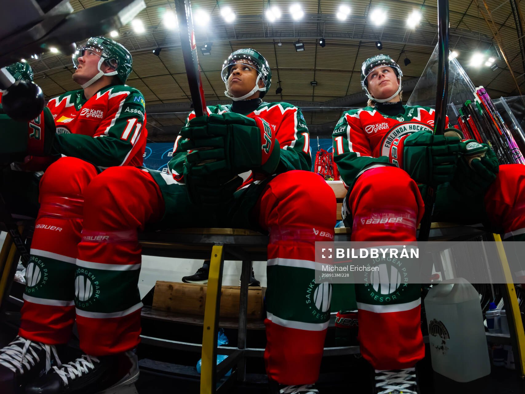 Frölundas Max Lindholm, Max Westergård och Ivar Stenberg