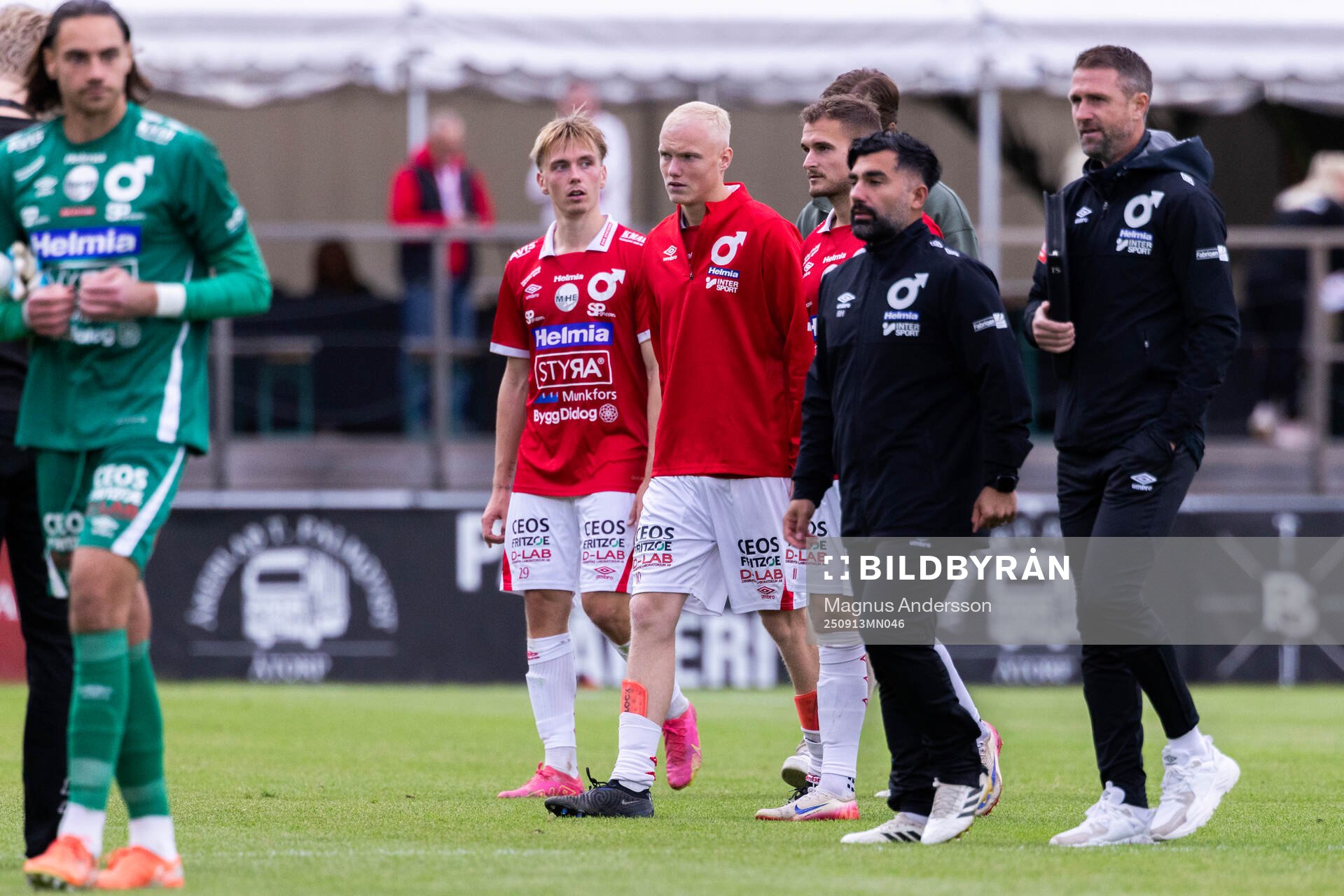 Degerfors Santeri Haarala och Marcus Rafferty deppar