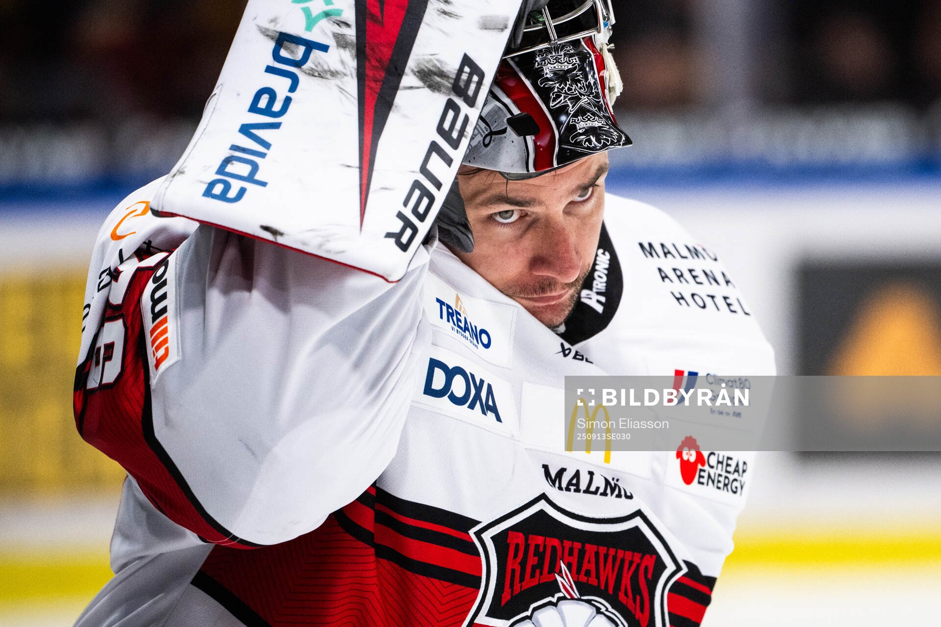 Malmö Redhawks målvakt Marek Langhamer