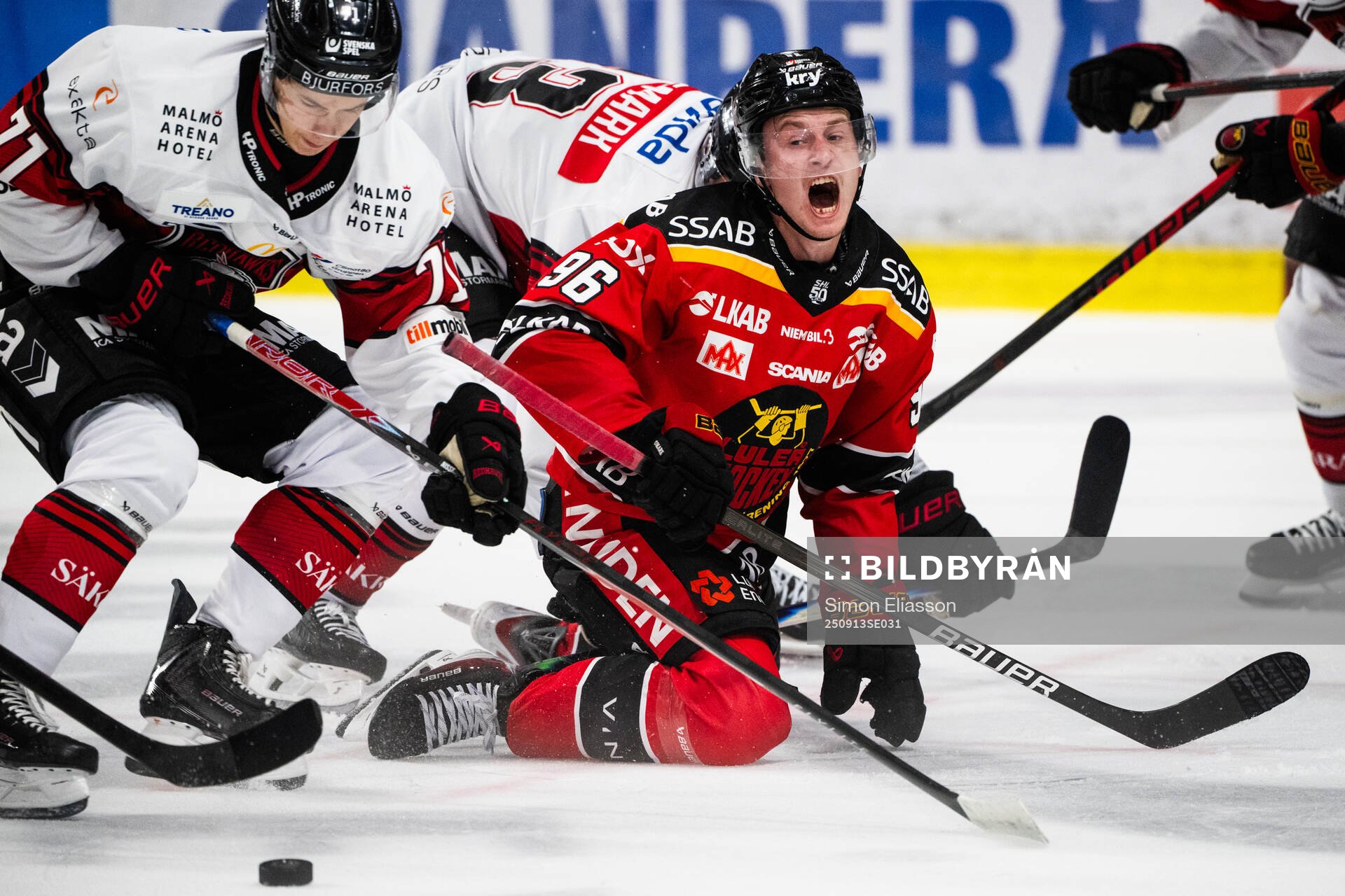 Luleås Pontus Andreasson reagerar