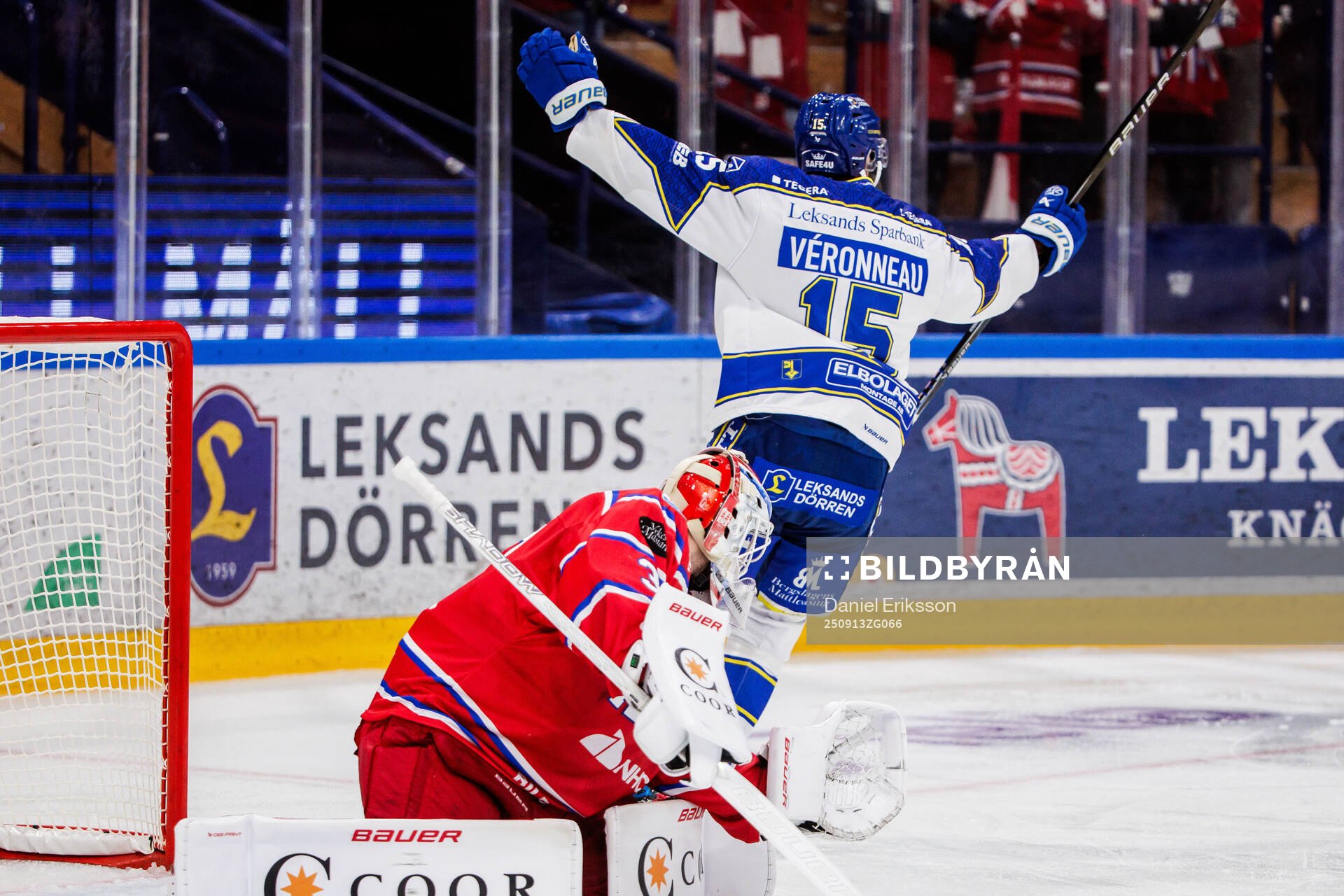 Leksands Max Veronneau jublar