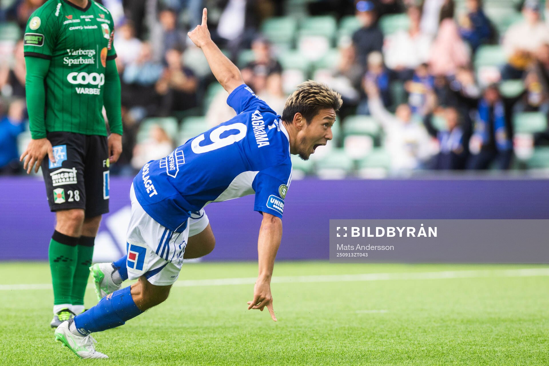 GIF Sundsvalls Taiki Kagayama jublar